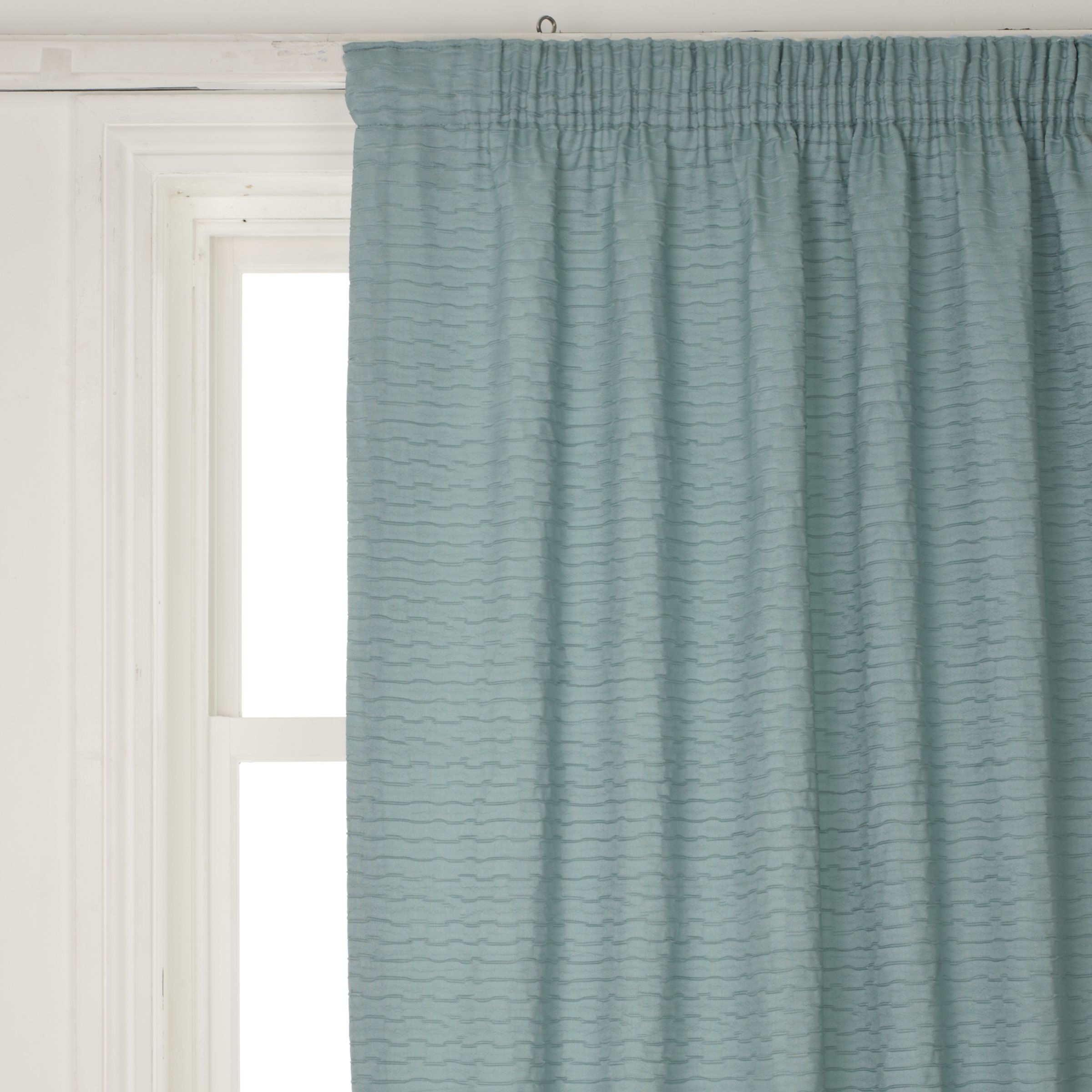 John Lewis Riva Pencil Pleat Curtains, Soft Teal