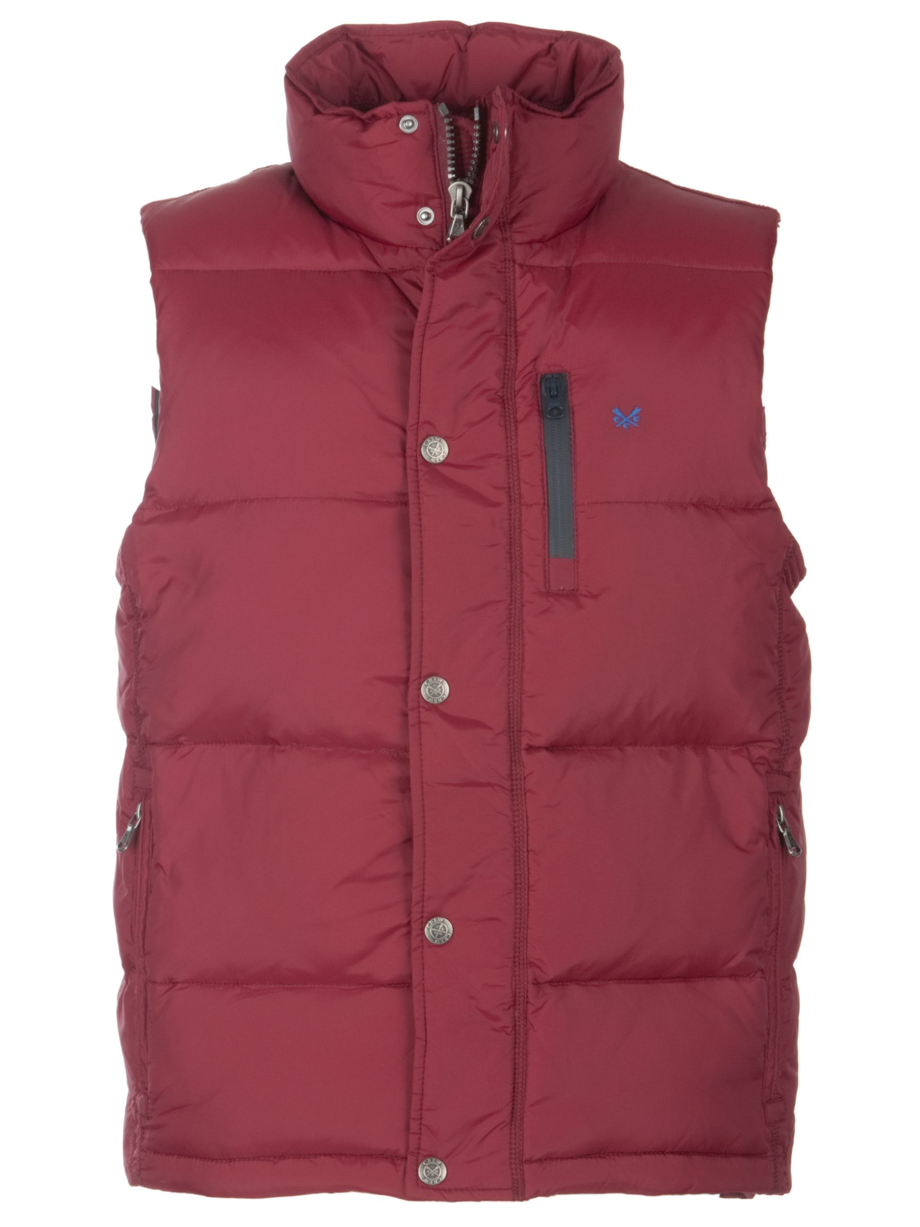 Crew Clothing Ridley Down Gilet, Bordeaux