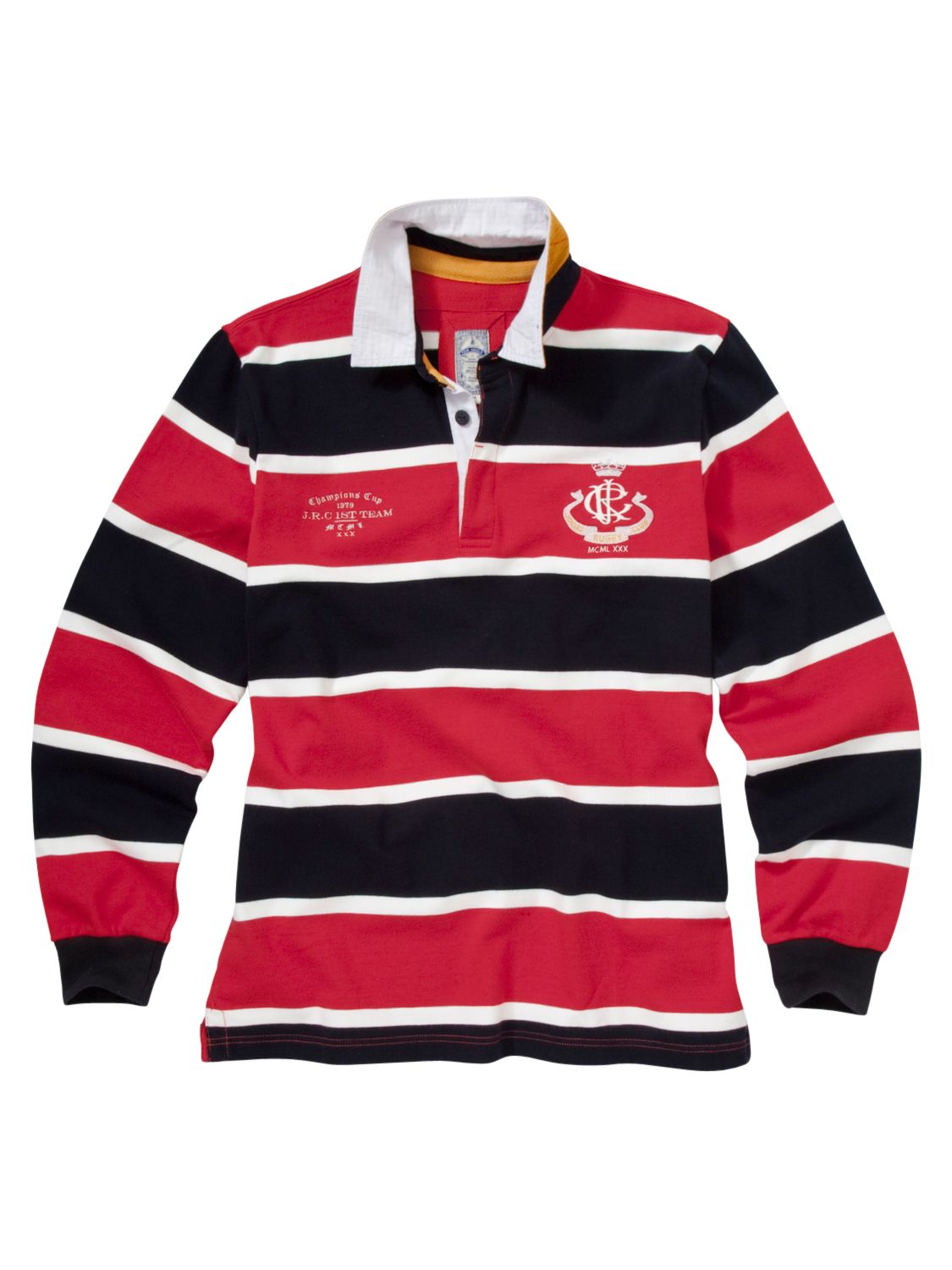 Arlington Long Sleeve Rugby Shirt, Redrum