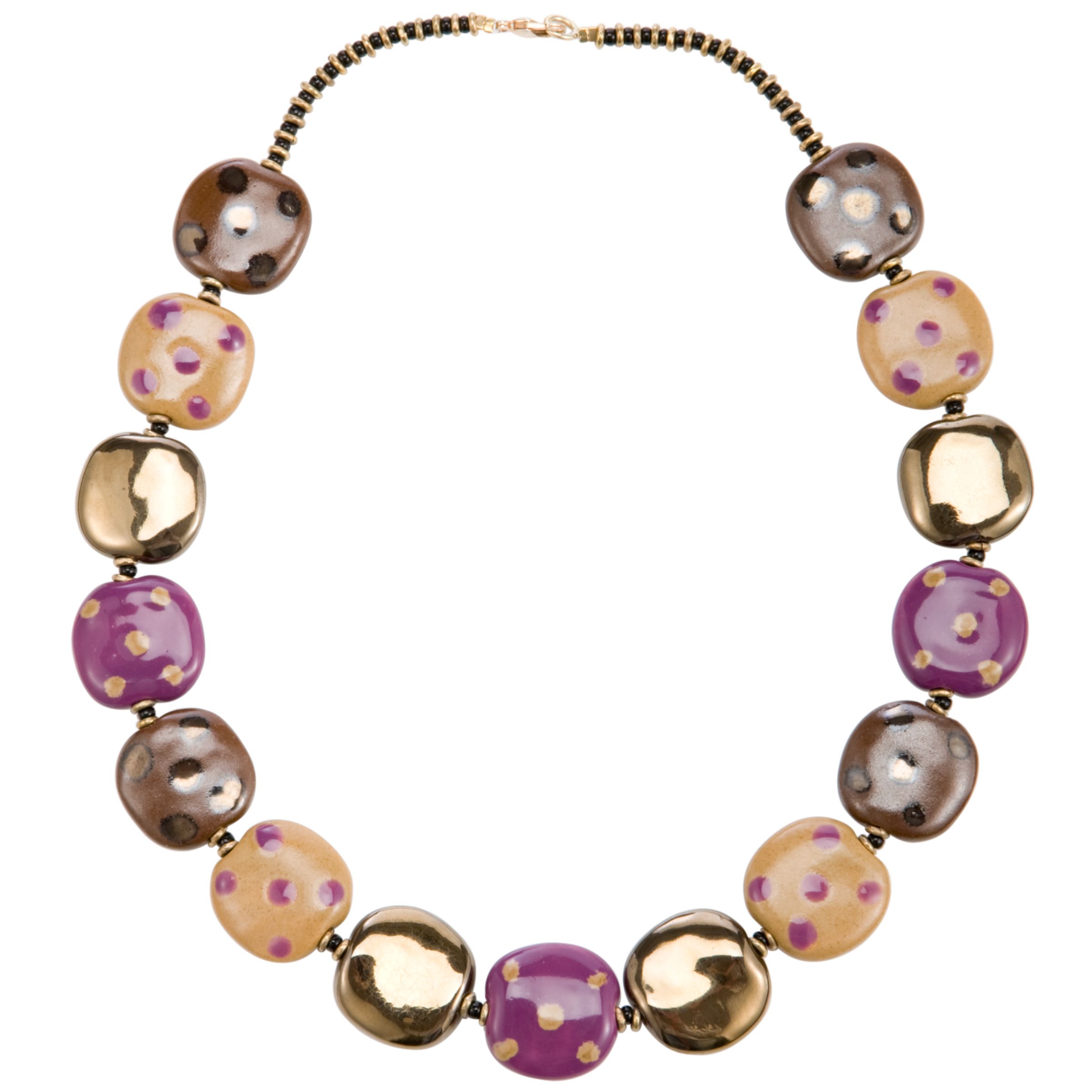 Kazuri Pebble Simba Necklace