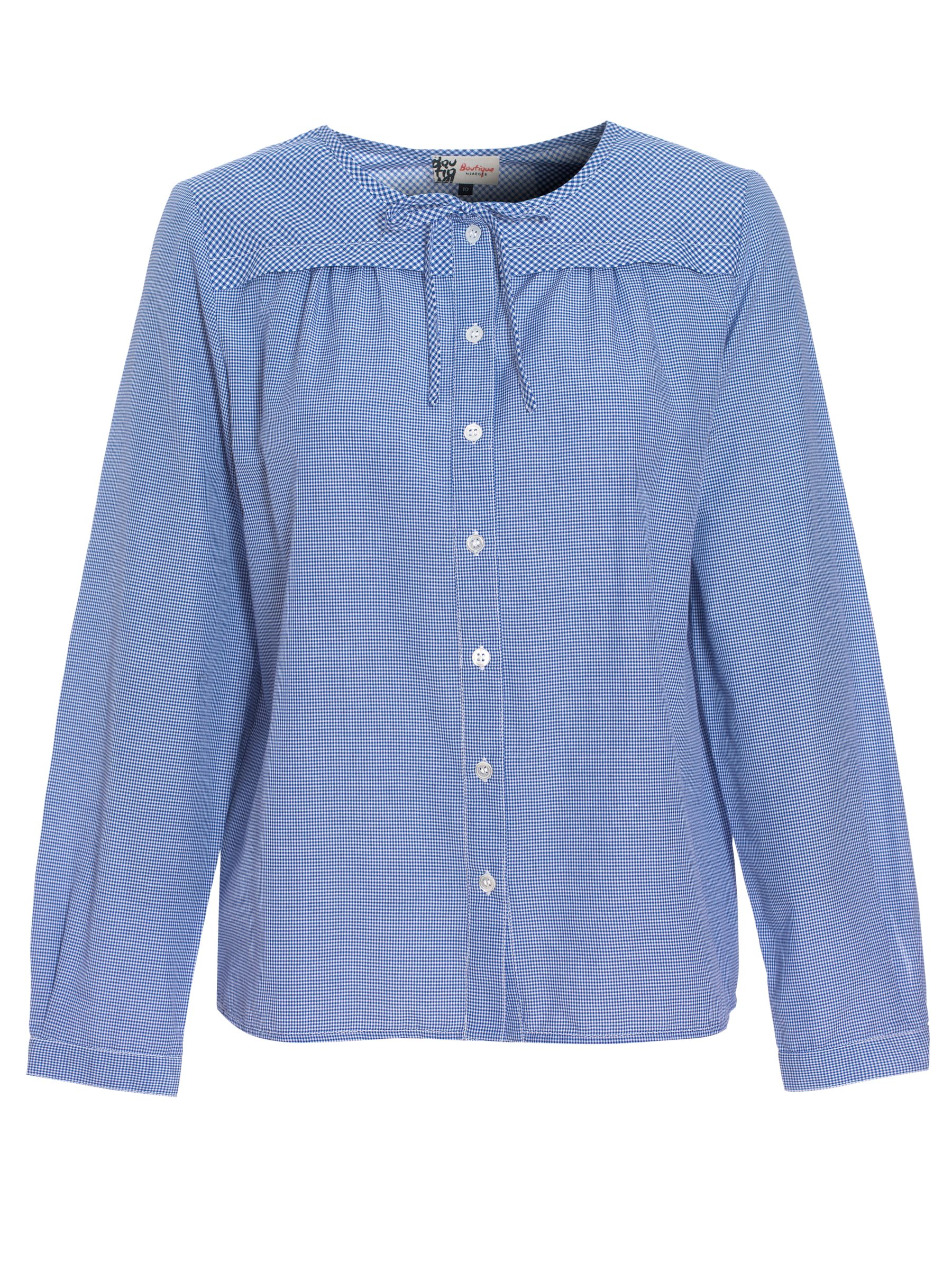 Boutique by Jaeger Gingham Blouse, Blue