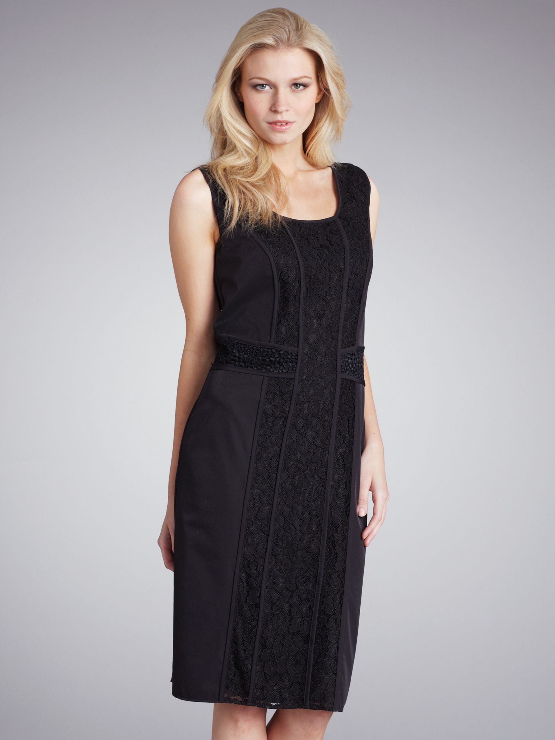 Betty Barclay Lace Panel Dress, Black