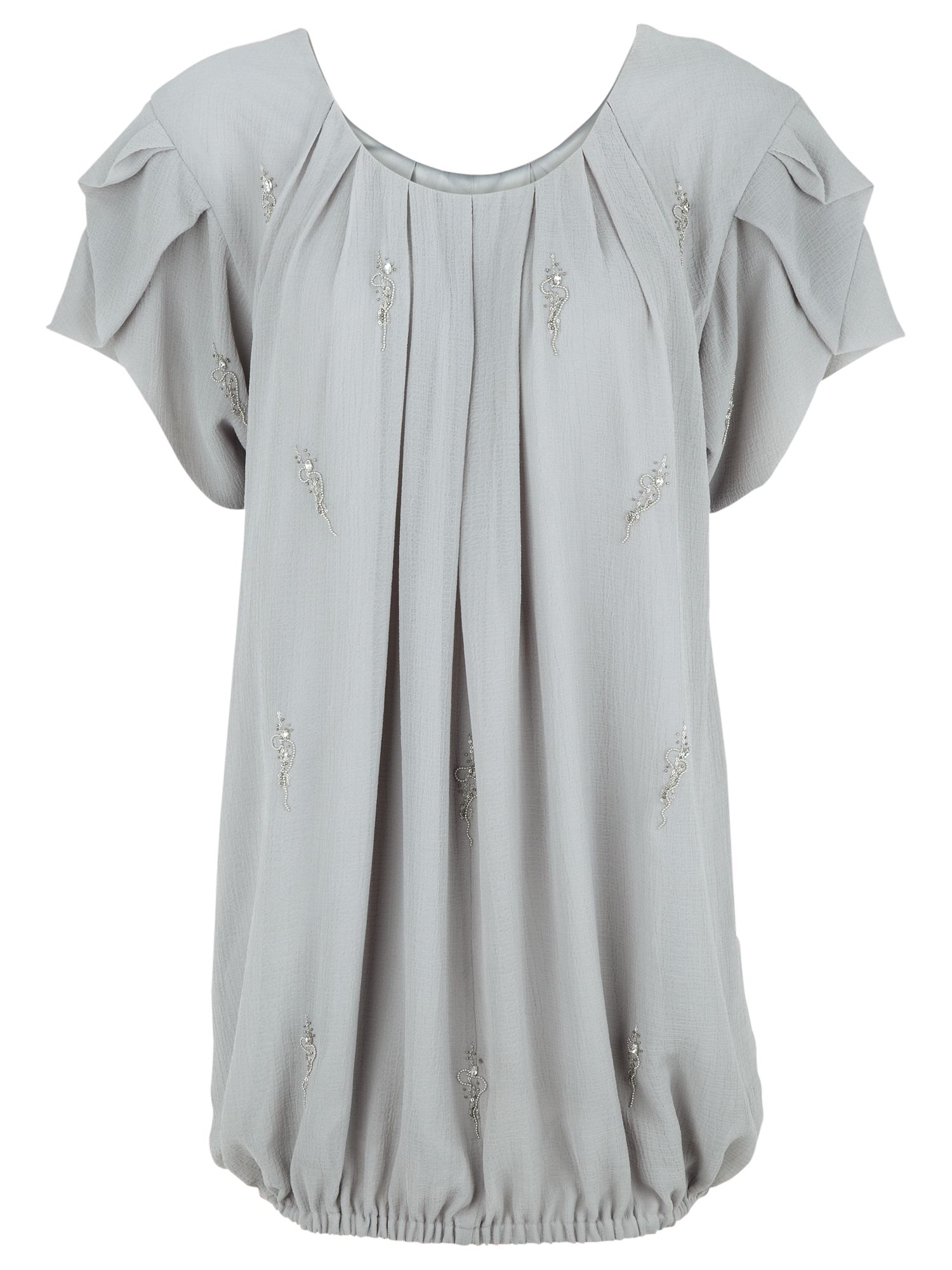 Planet Crinkle Chiffon Tunic, Silver