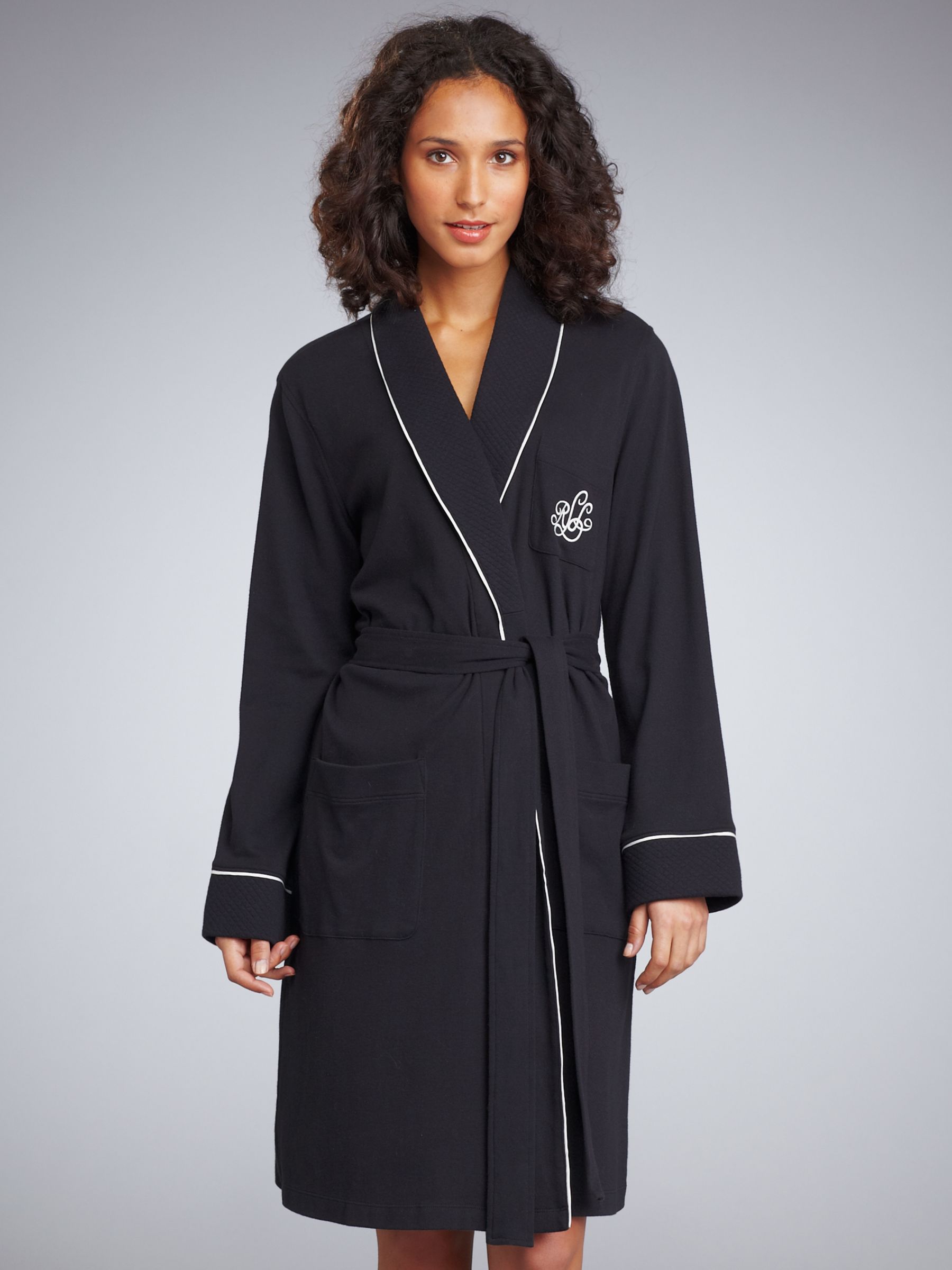 Lauren by Ralph Lauren Short Robe Black