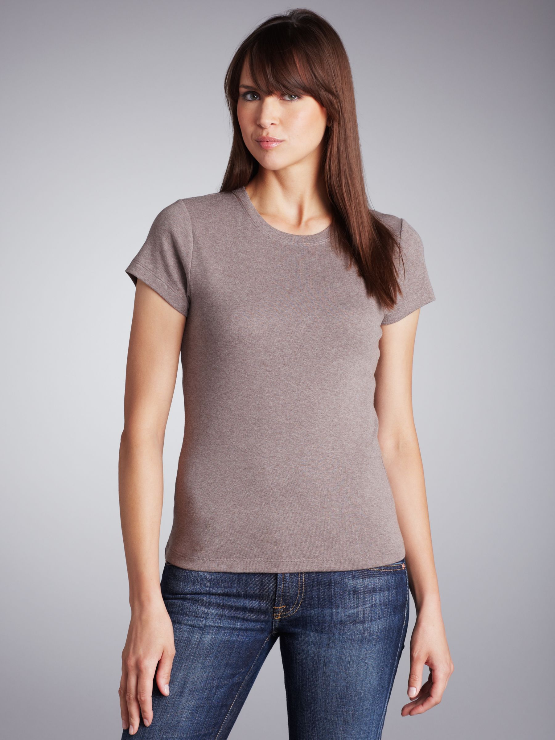 John Lewis Women Classic T-Shirt, Taupe