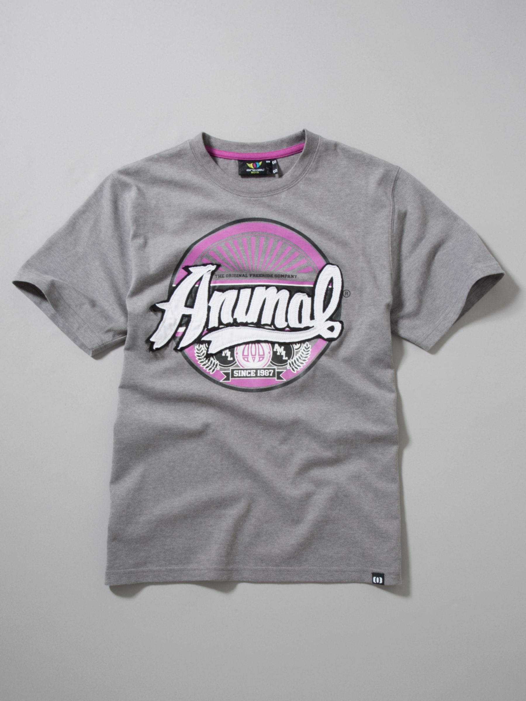Animal Howls T-Shirt, Charcoal