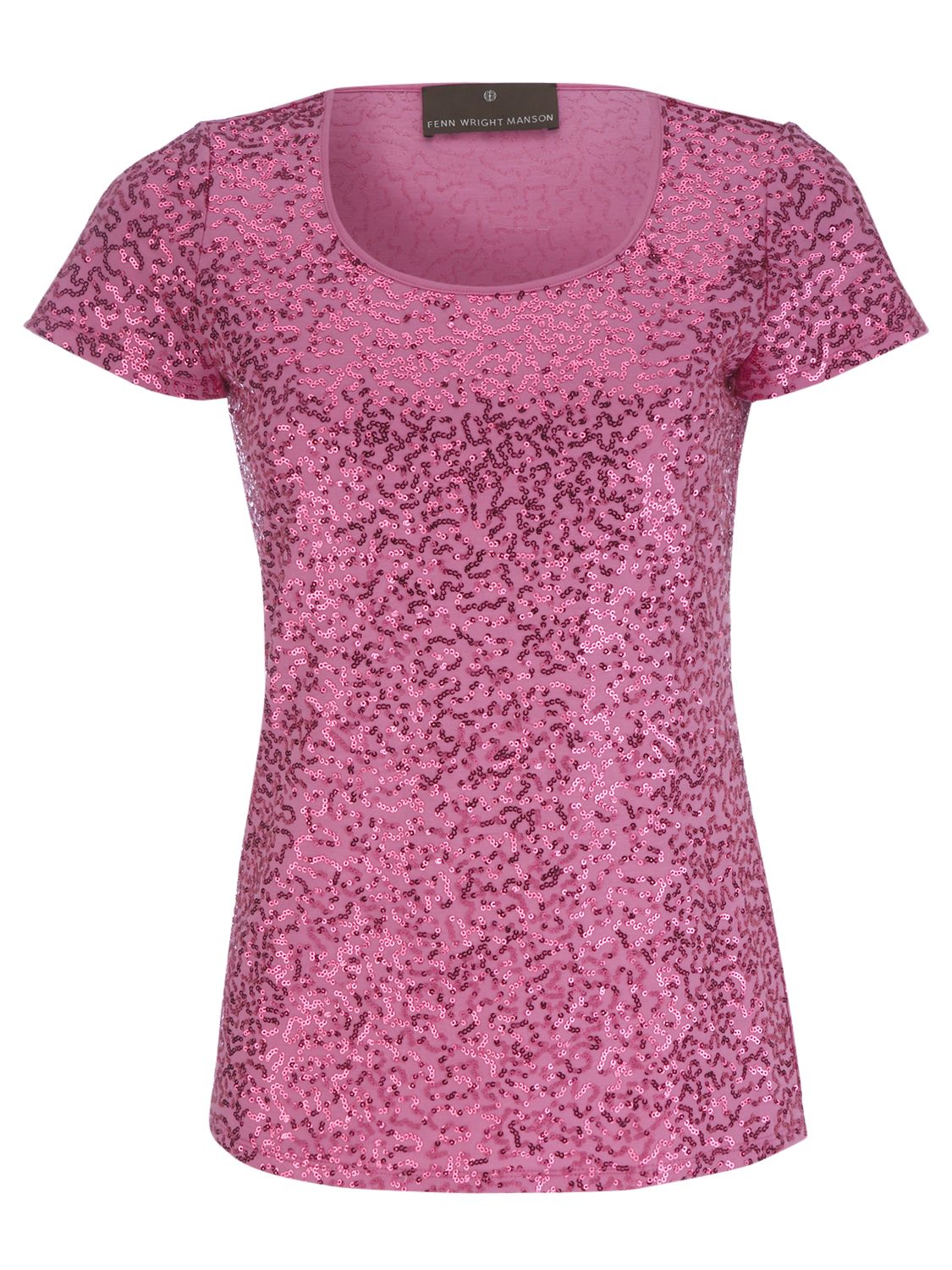 Sequined T-Shirt, Hot Pink