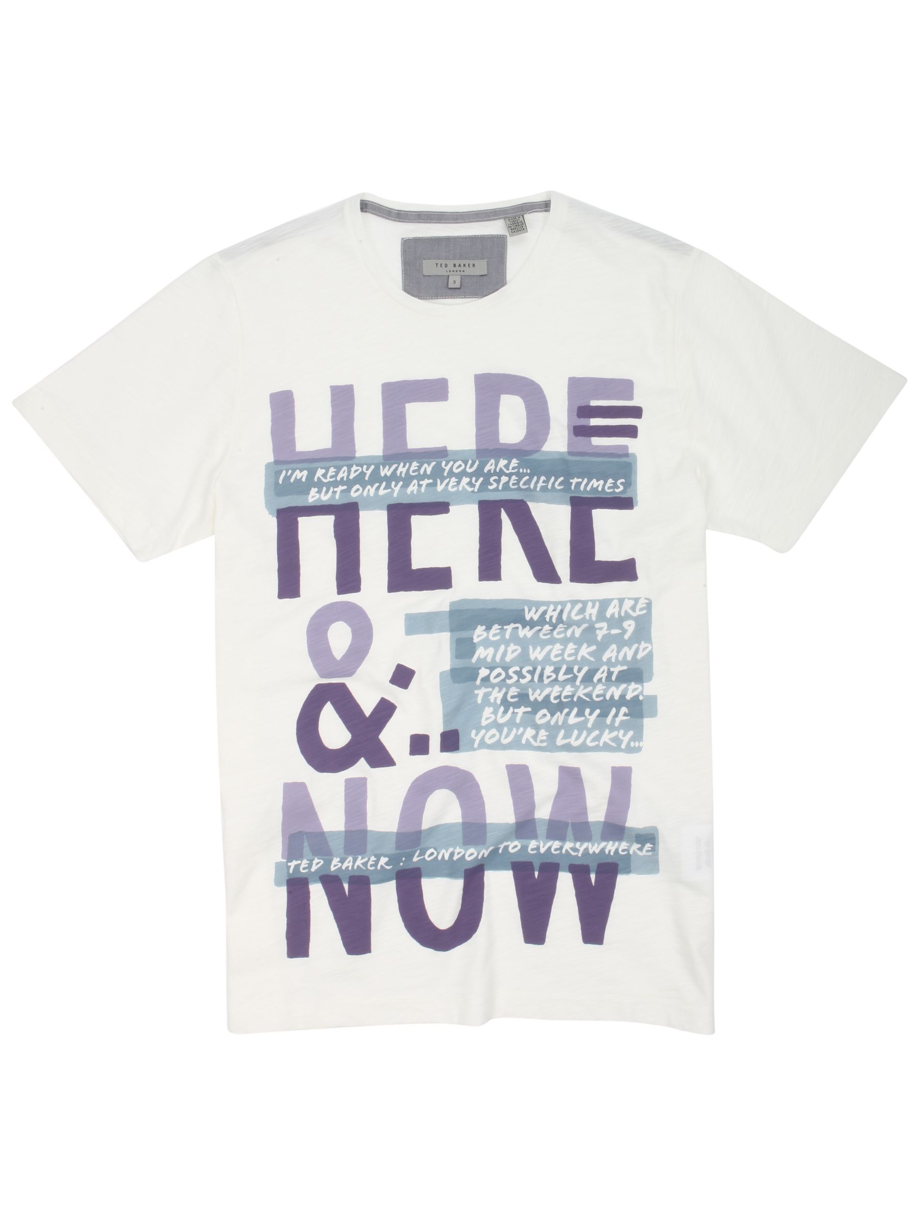 Here Now Graphic T-Shirt, Ecru
