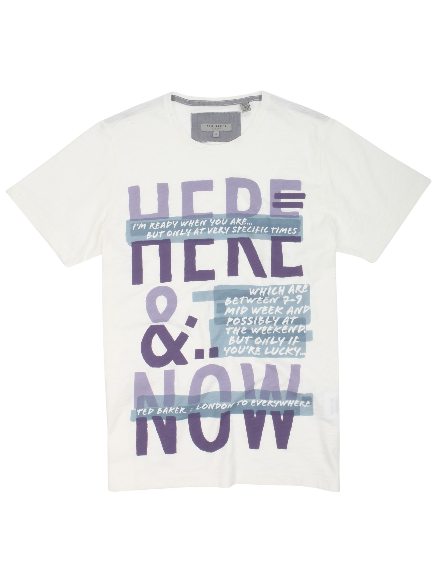 Here Now Graphic T-Shirt, Ecru