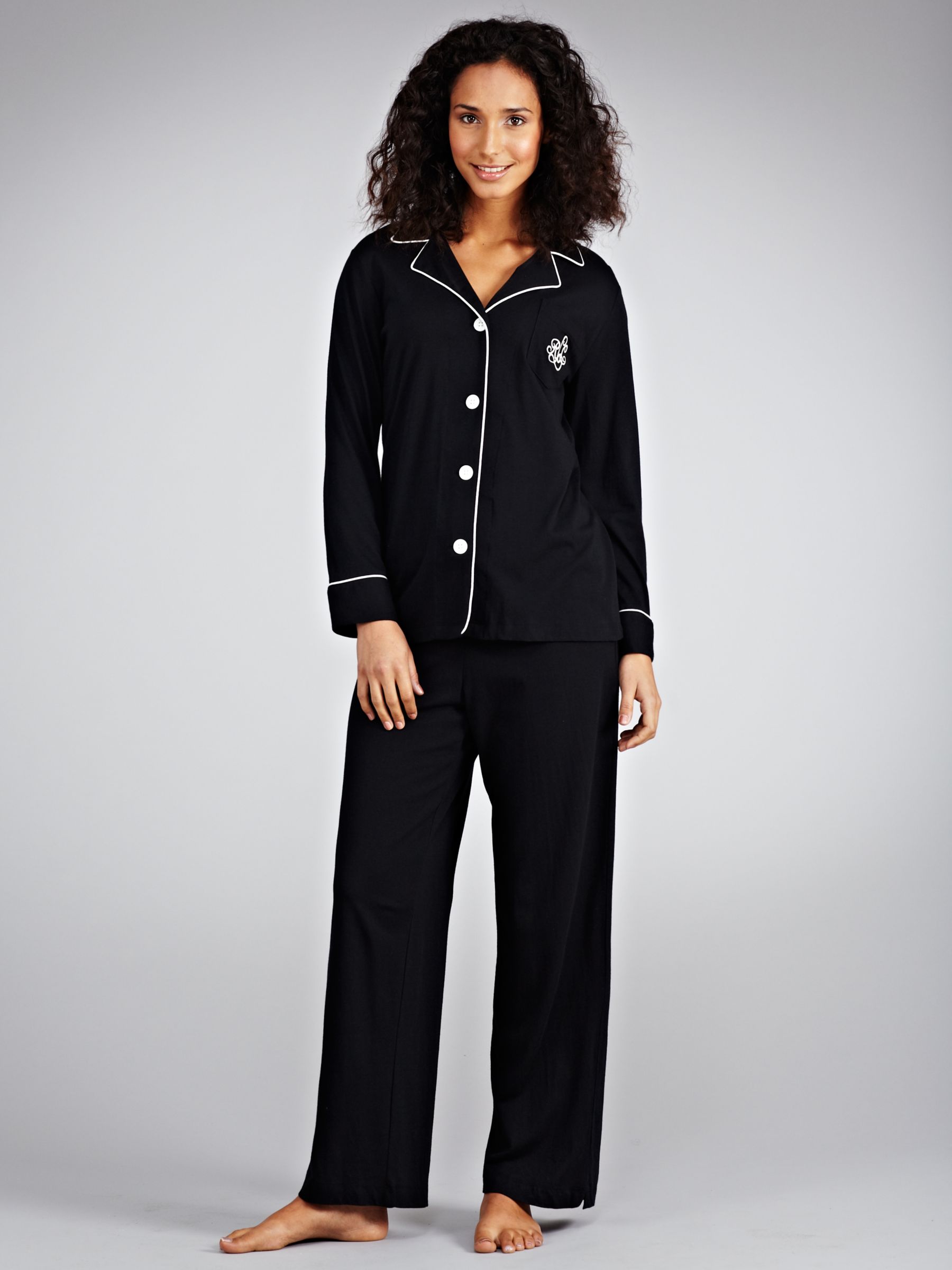 Lauren by Ralph Lauren Heritage Estate Pyjama Set Black
