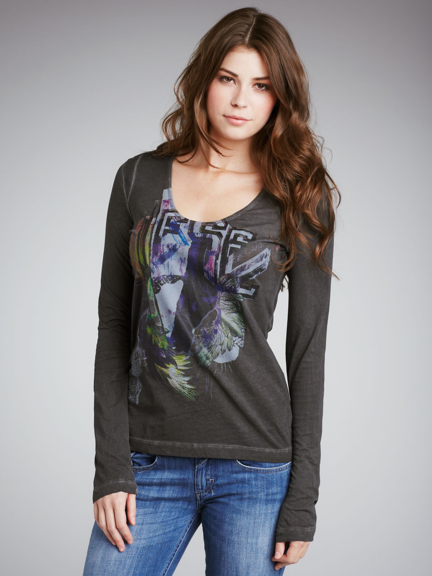 Long-Sleeved T-Shirt, Grey