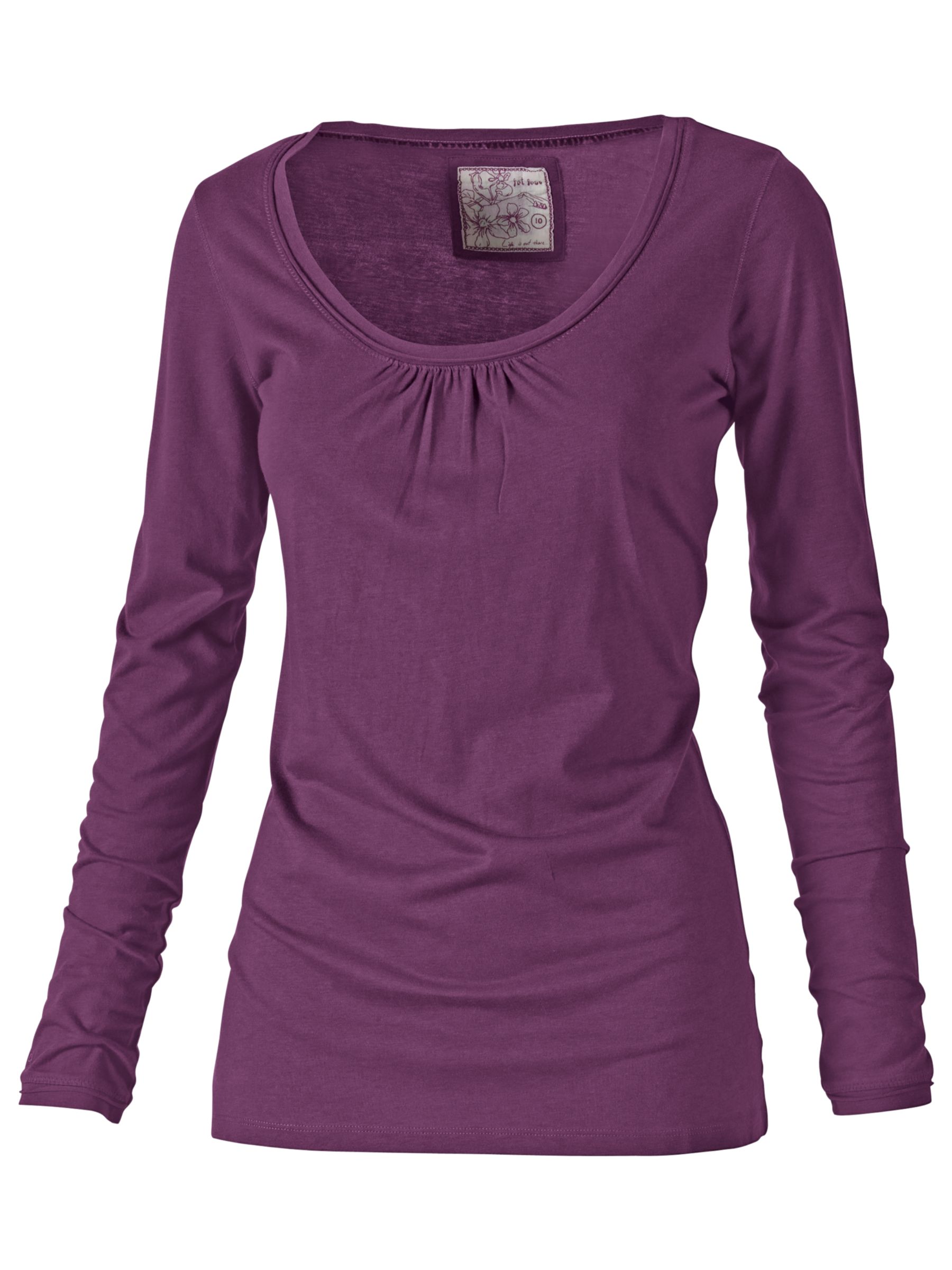 Fat Face Long Sleeved T-Shirt, Purple