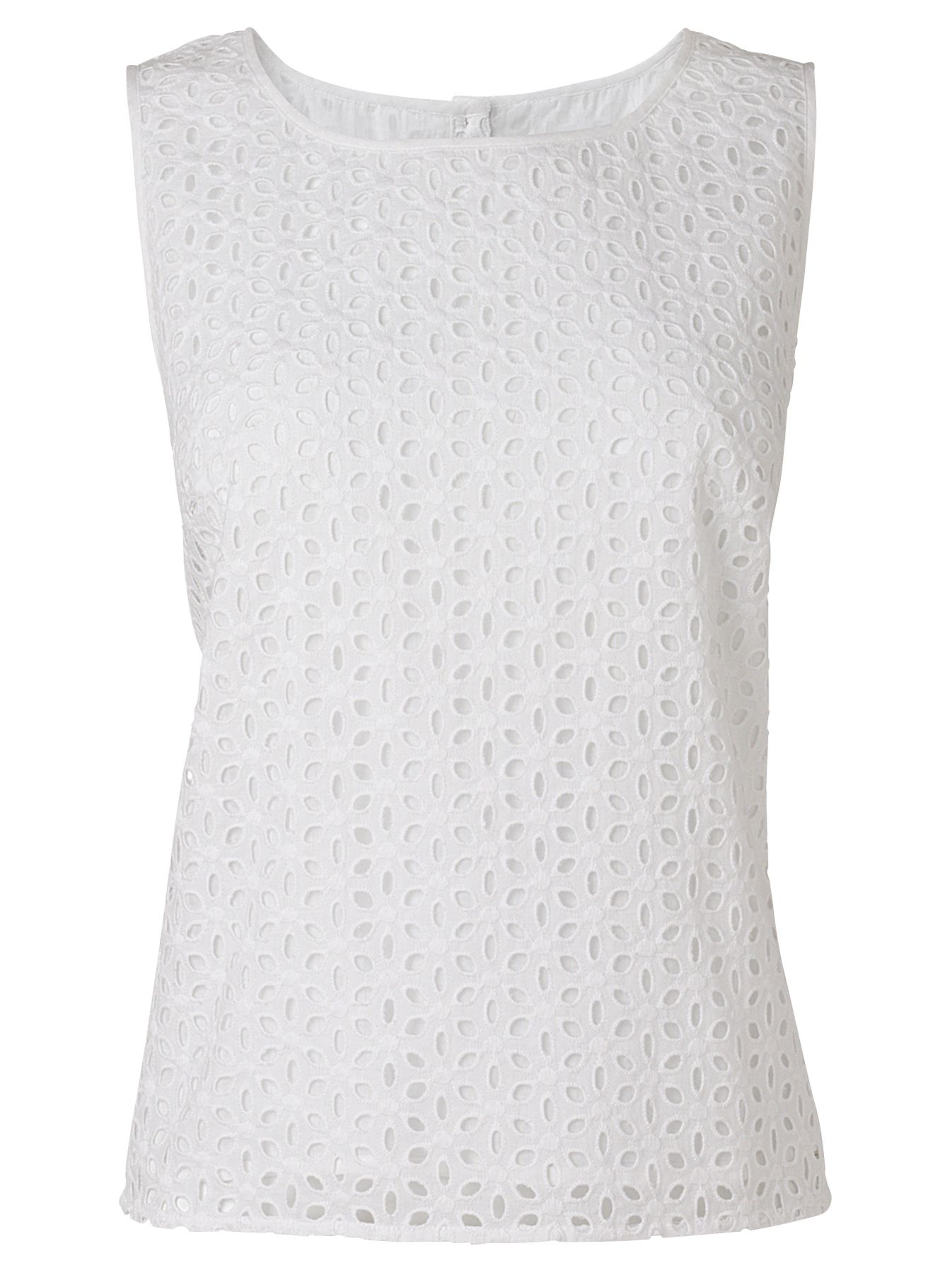 Phase Eight Broderie Anglaise Blouse, White