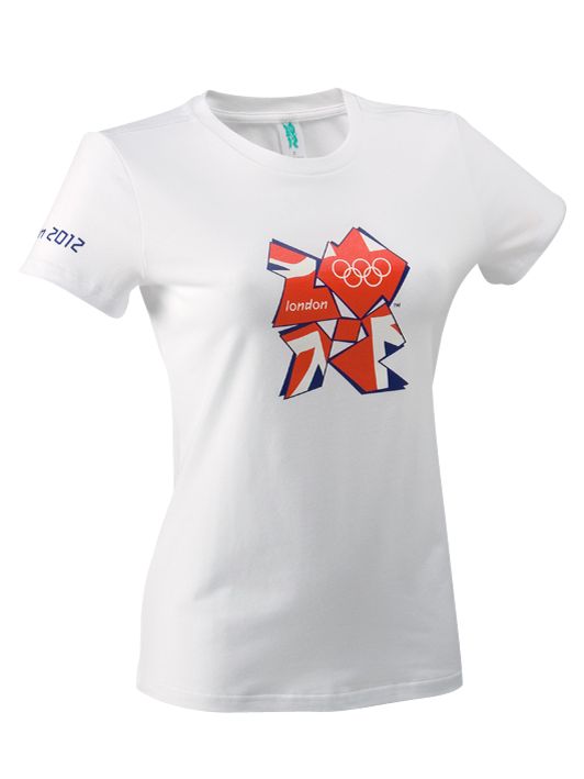 London 2012 Womens Union Jack T-Shirt, White