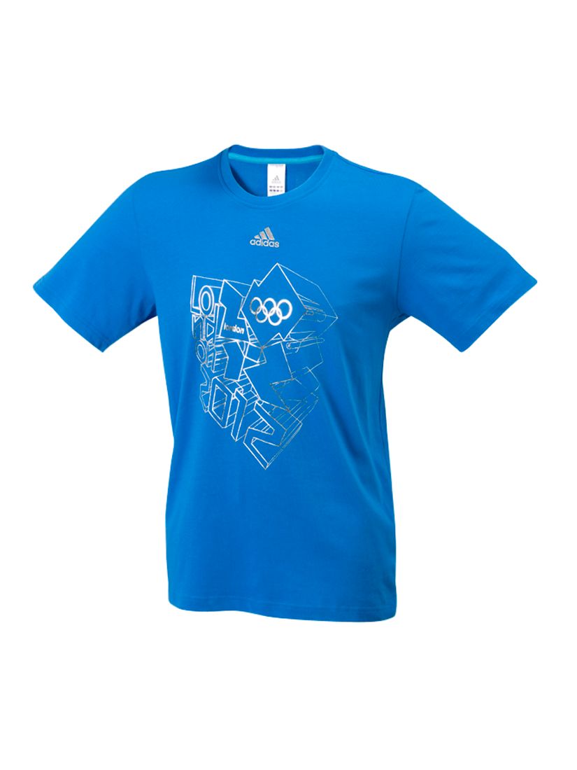 Adidas London 2012 3D Logo Mens T-Shirt, Pool