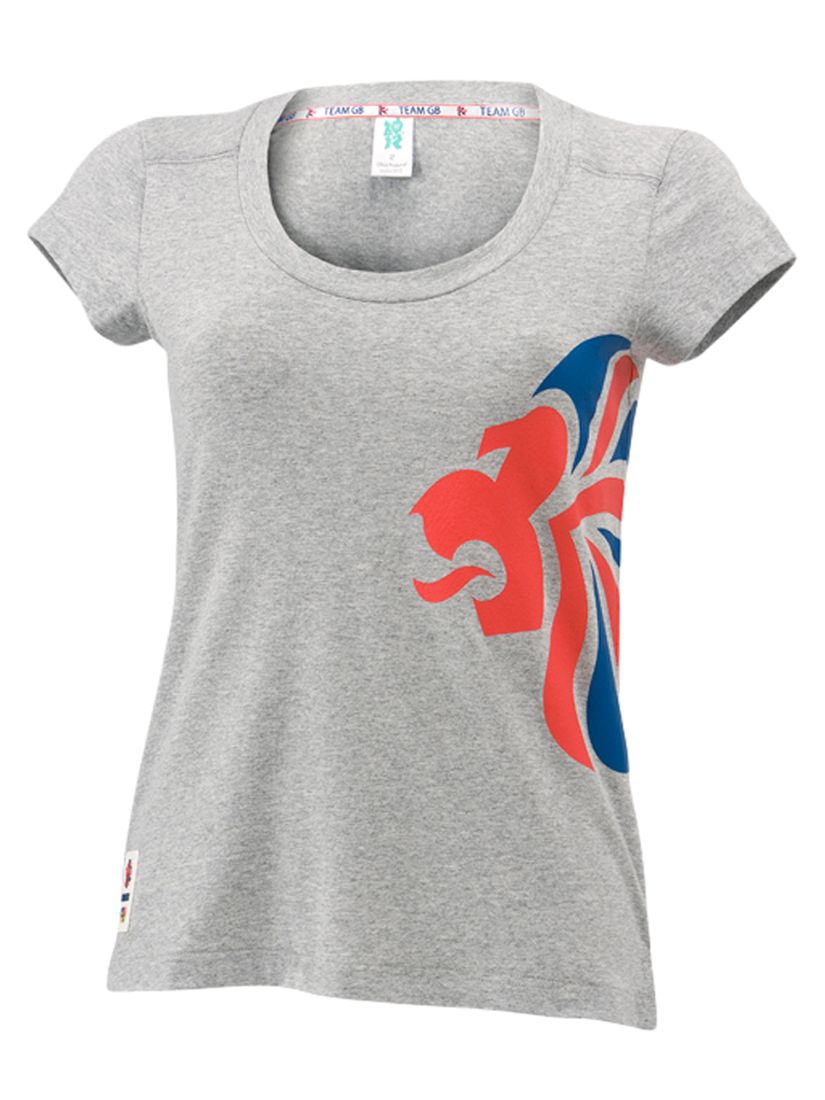 Womens Lion T-Shirt, Grey