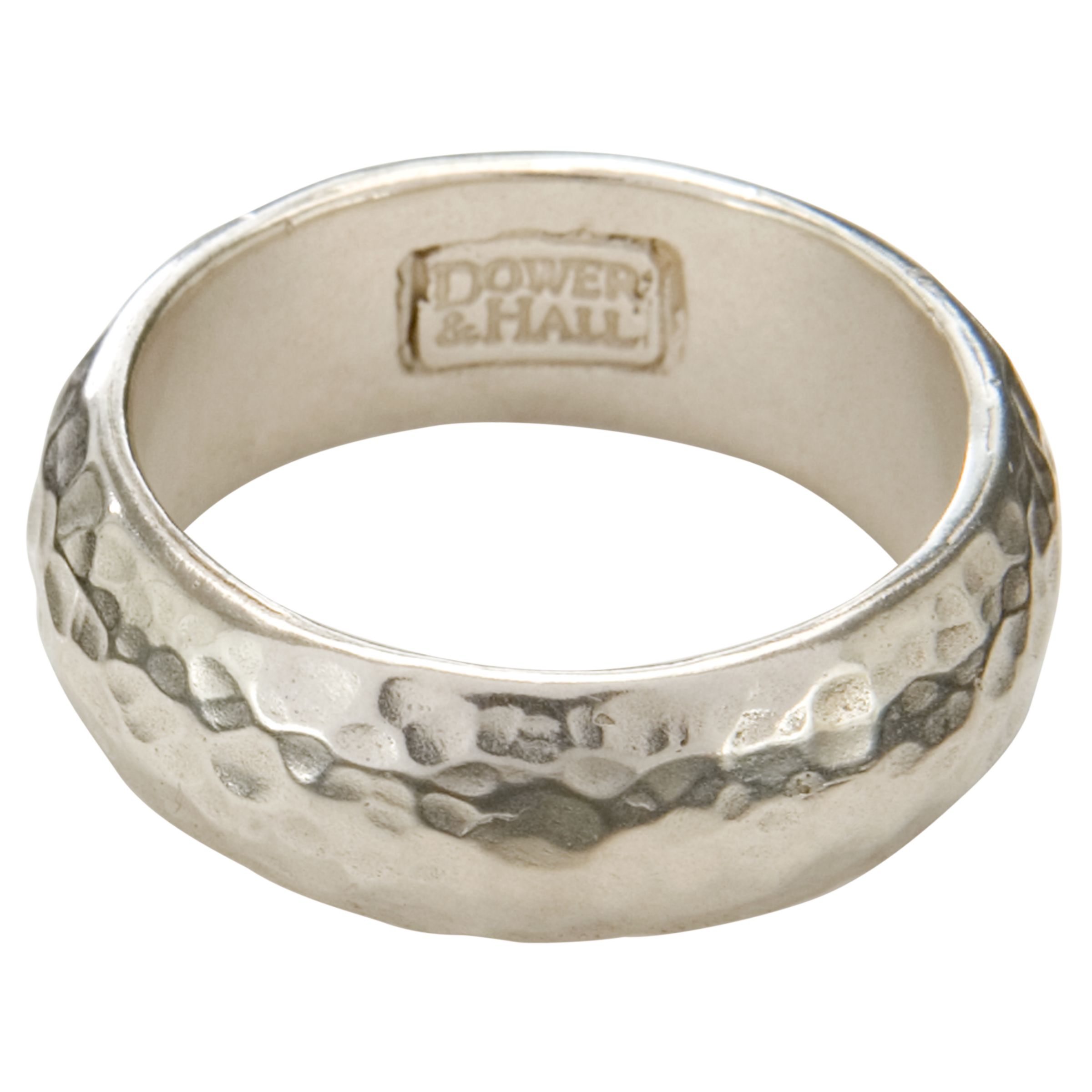 Dower and Hall Sterling Silver Hammered Ring