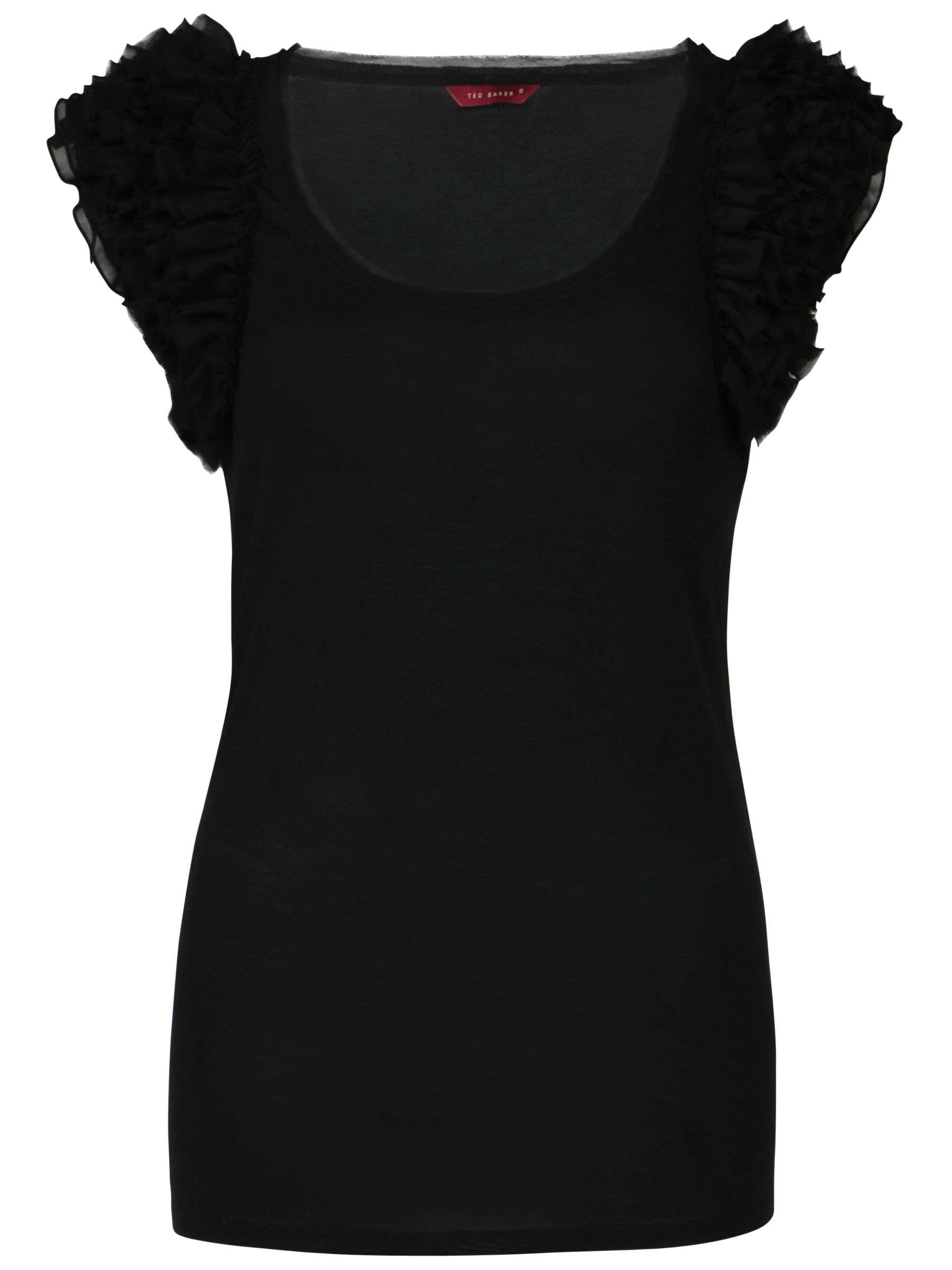 Ted Baker Luiza Frill Detail T-Shirt, Black