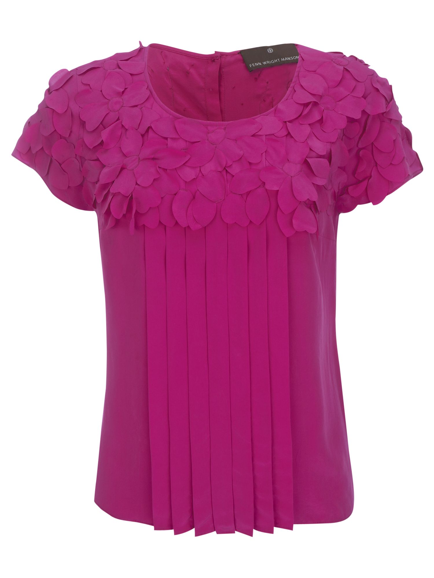 Fenn Wright Manson Laser Cut Blouse, Hot Pink