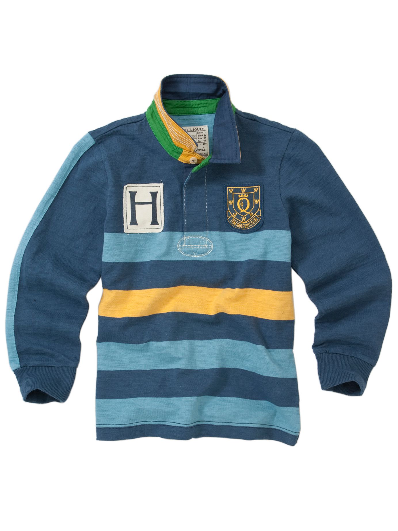 Little Joules Little Joule Cooper Rugby Shirt, Blue/Multi