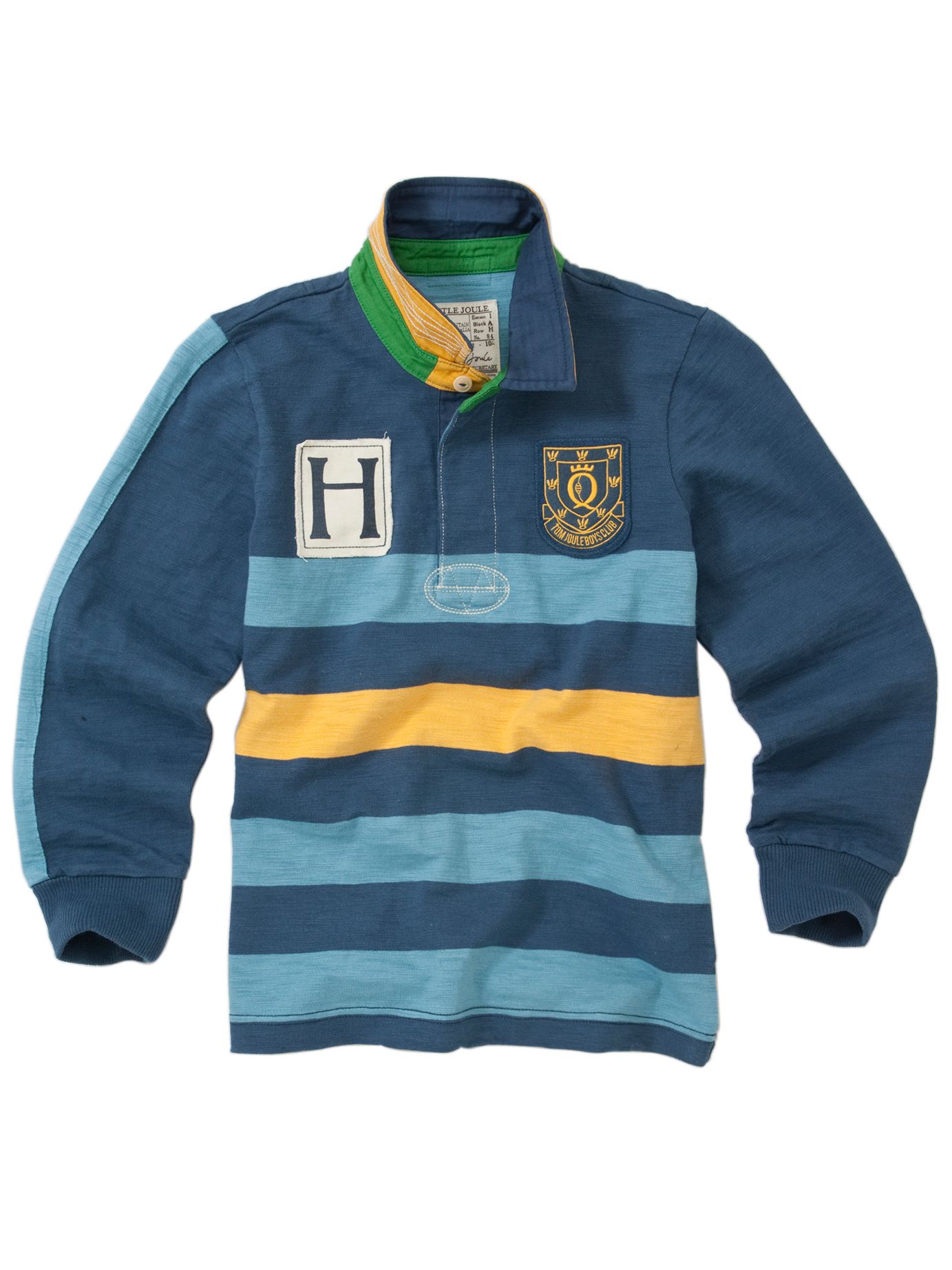 Little Joules Little Joule Cooper Rugby Shirt, Blue/Multi