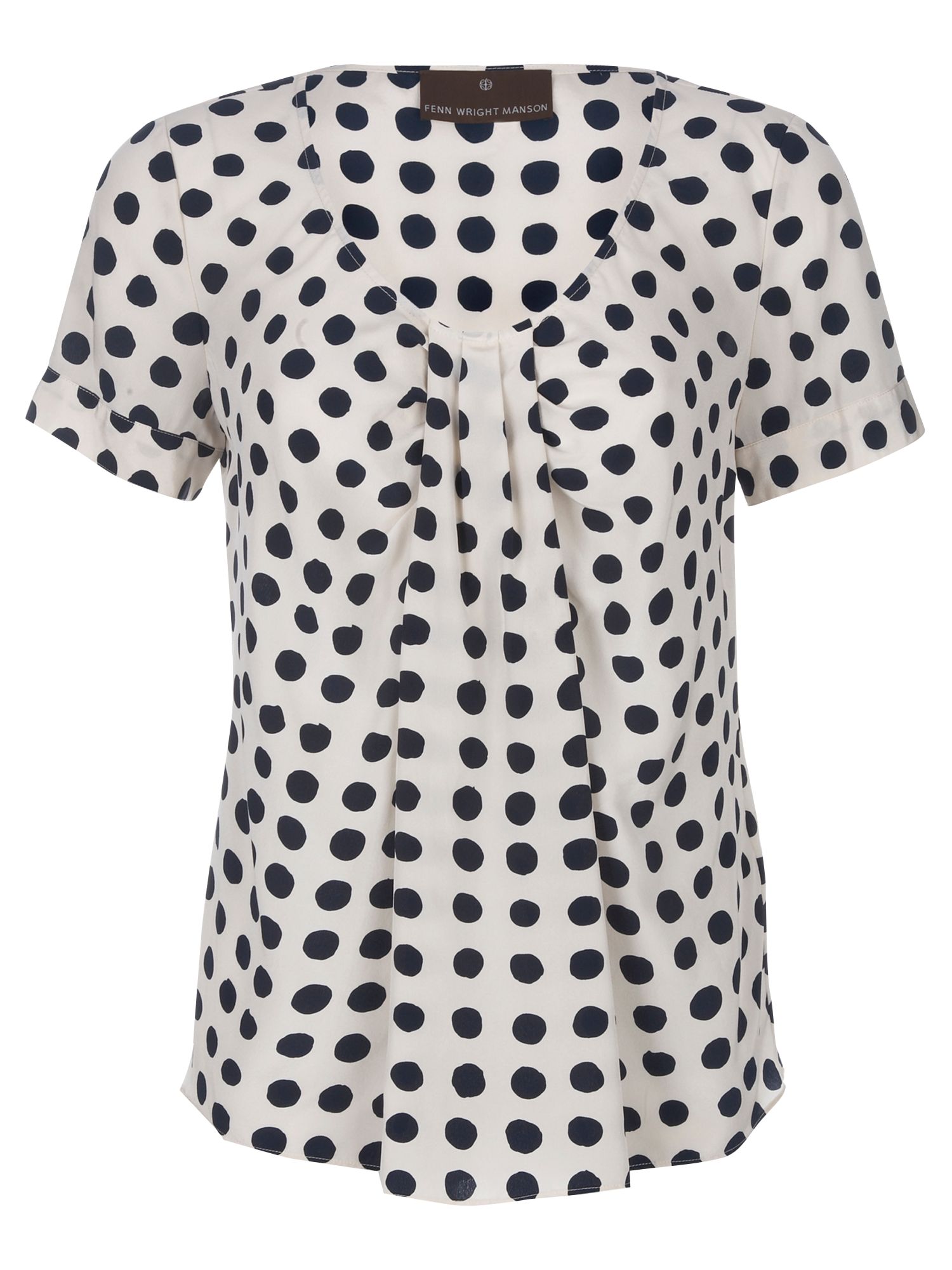 Fenn Wright Manson Dot Print Blouse, Putty/Navy