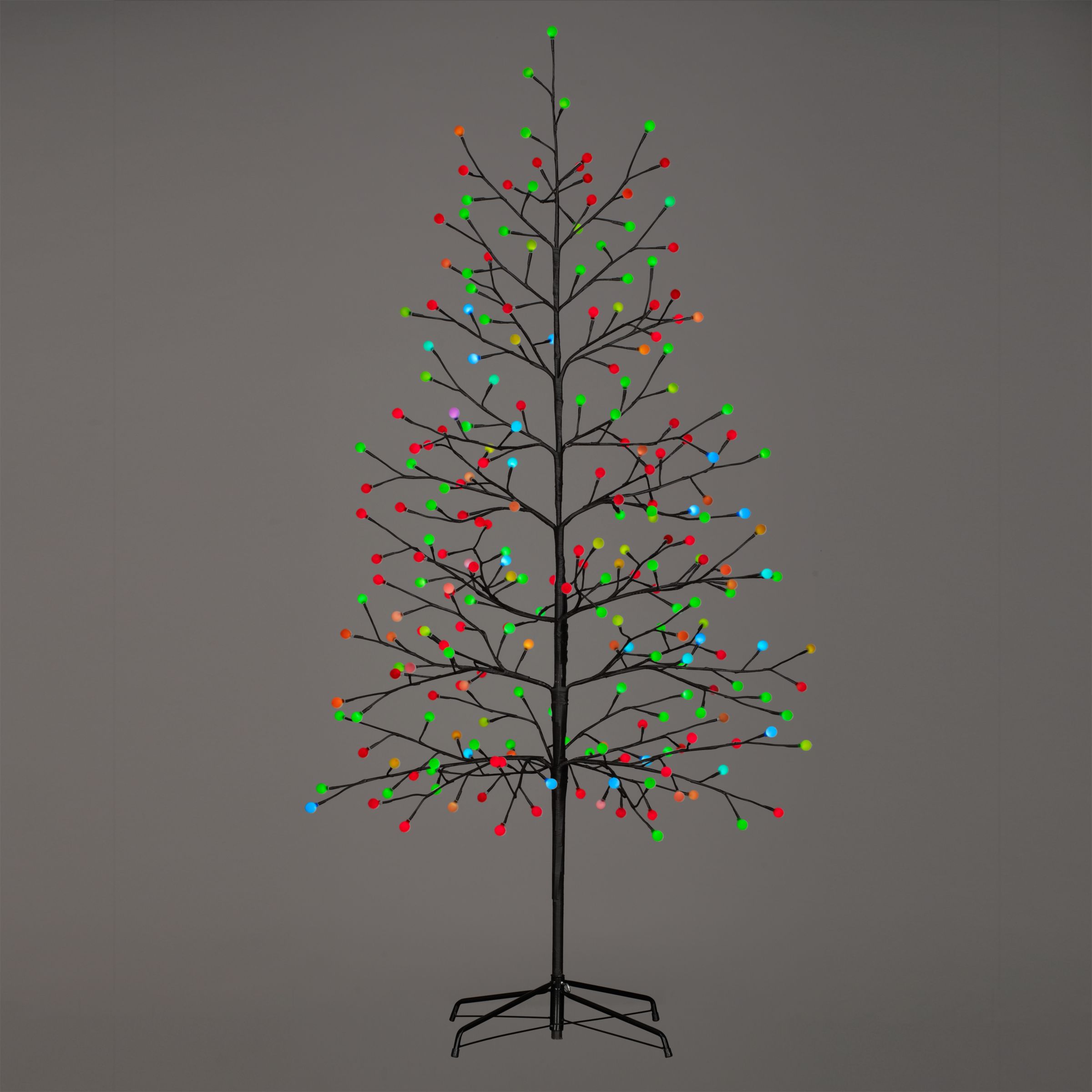 John Lewis Prelit LED Outdoor Christmas Tree, Multicolour, 4ft