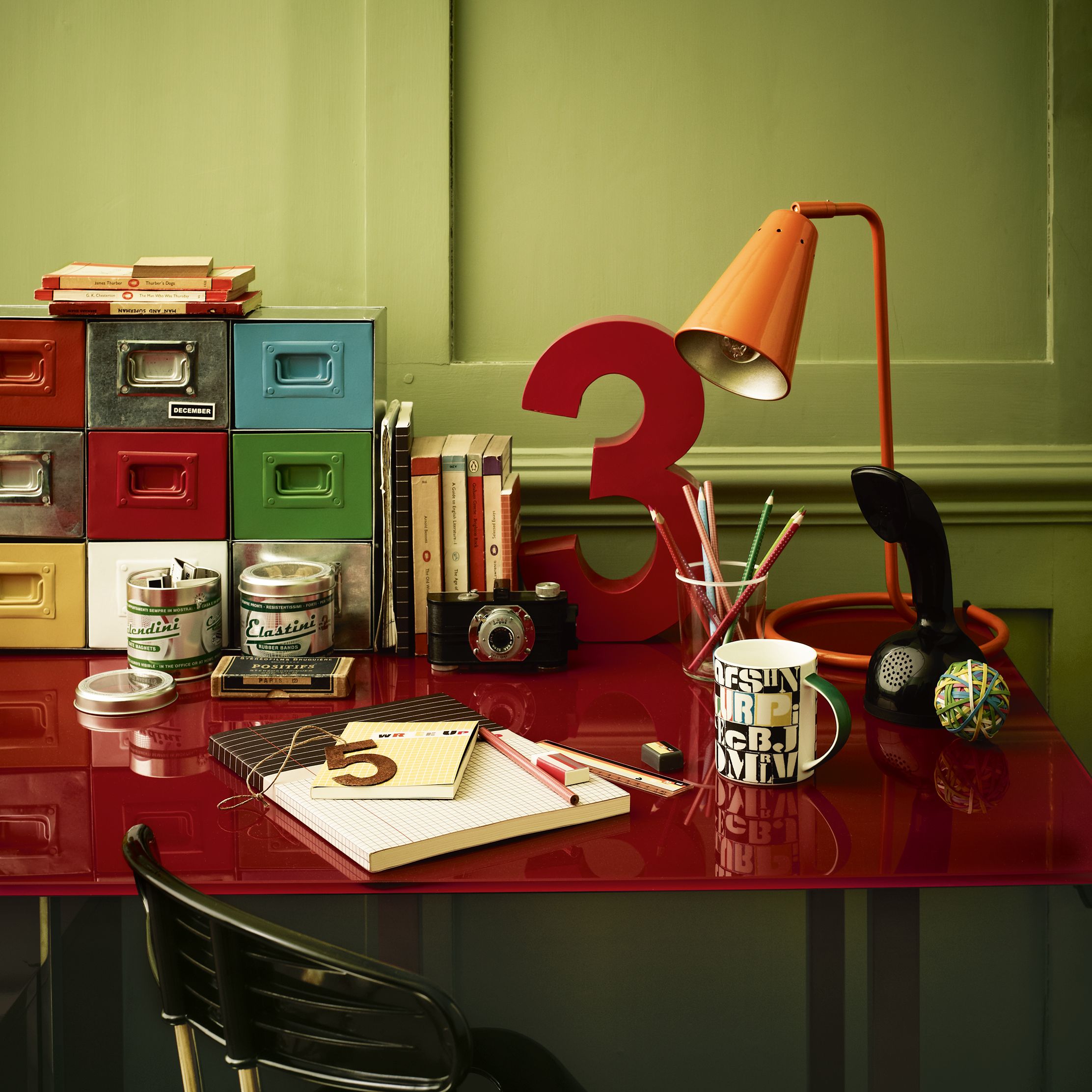 Zoe Table Lamp, Orange