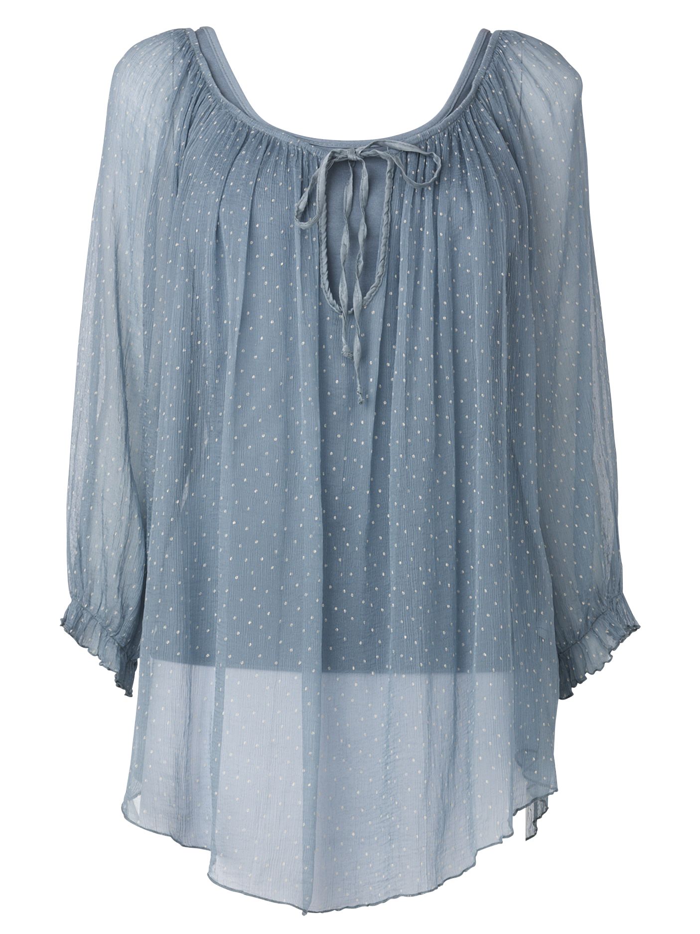 Phase Eight Spot Blouse, Sky