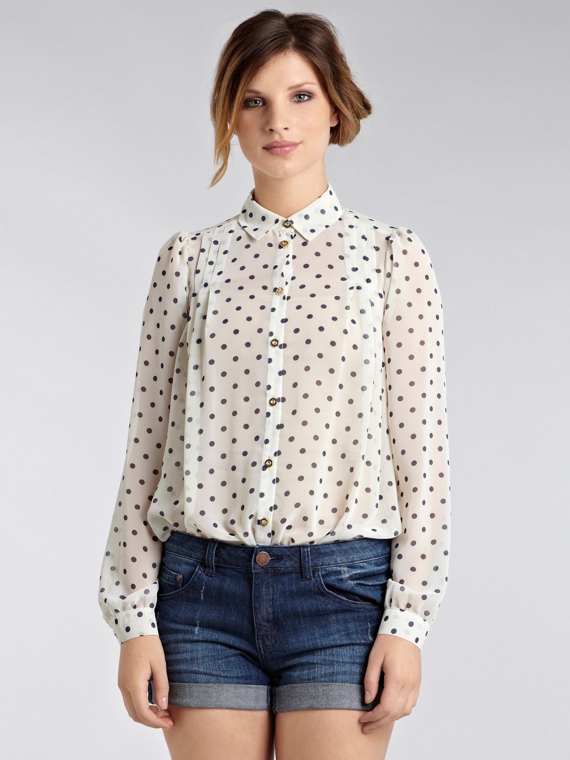 Warehouse Spot Cross Back Blouse, Multi