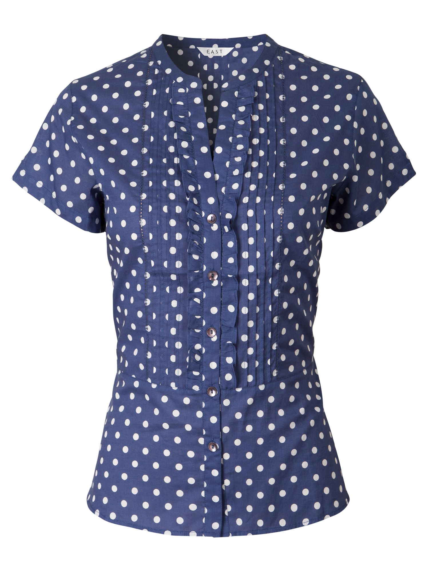 Monroe Spotted Blouse, Blue