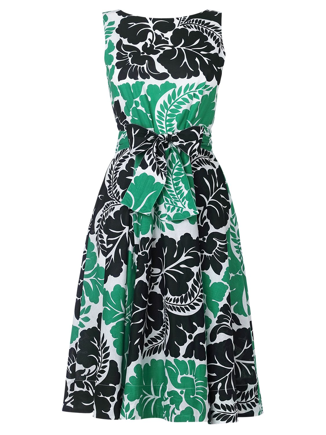 Phase Eight Millie Print Dress, Green/Ivory
