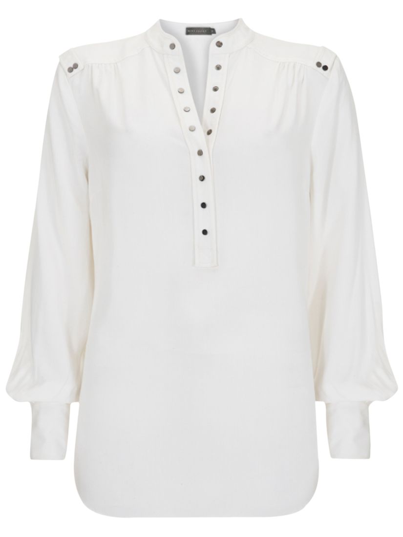 Mint Velvet Stud Blouse, Ivory