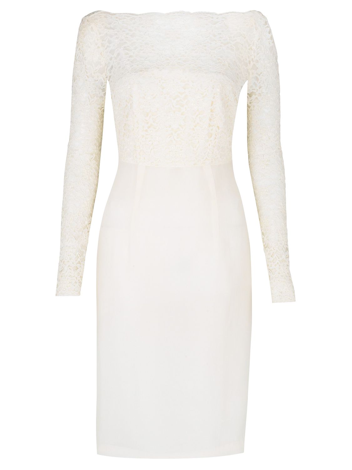 Buy L.K. Bennett Eloise Dress, Champagne online at JohnLewis.com - John Lewis :  lace wedding dress bateau