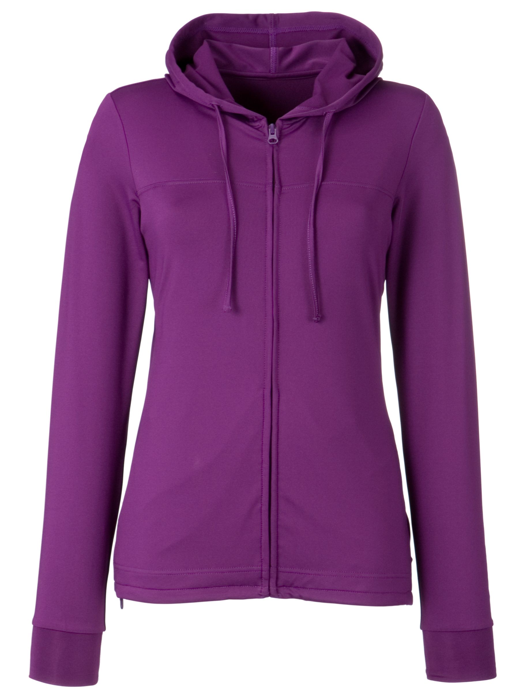 John Lewis Active Hooded Cover-Up Top, Purple
