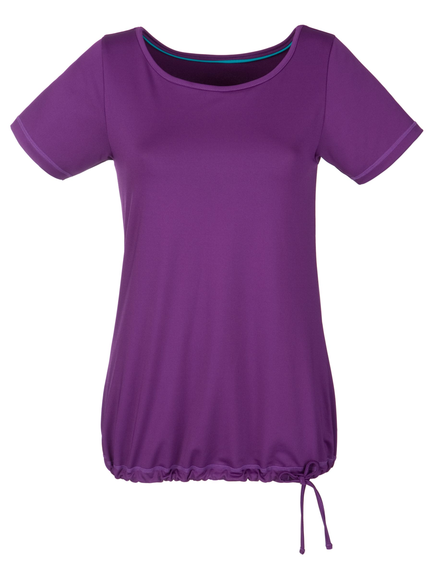 John Lewis Active Drawstring T-Shirt, Purple