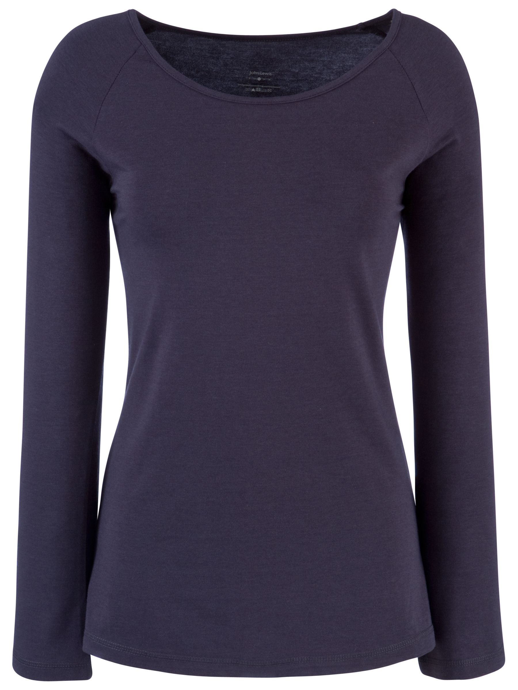 John Lewis Long Sleeve Yoga T-Shirt, Charcoal