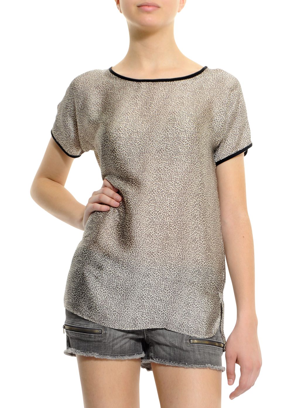 Animal Print T-Shirt, Lichen