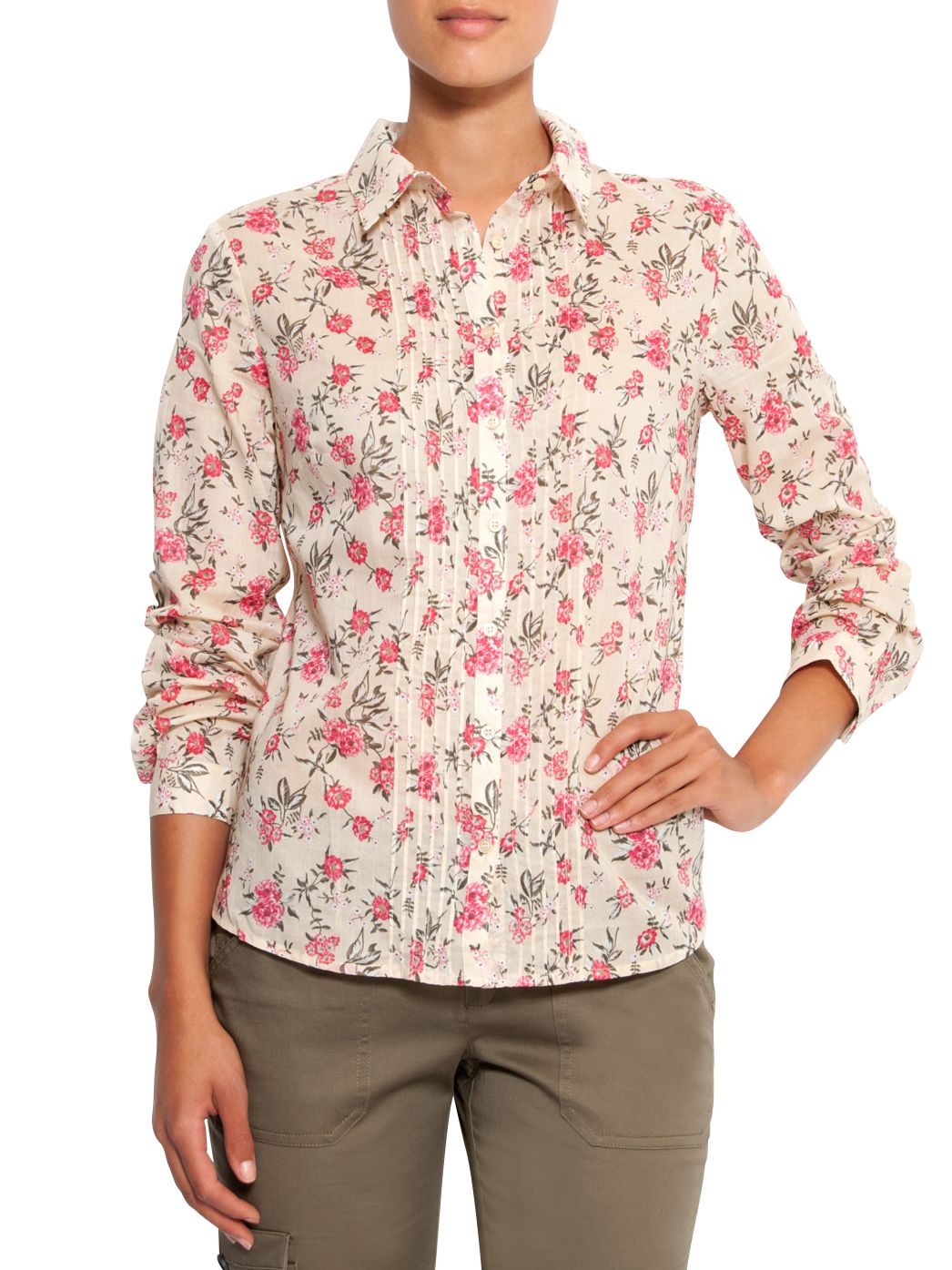 Floral Print Blouse, Red