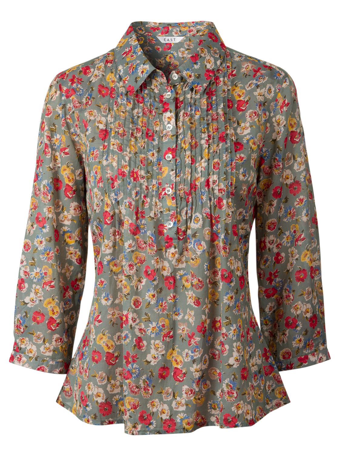 East Tilly Print Blouse, Balsam