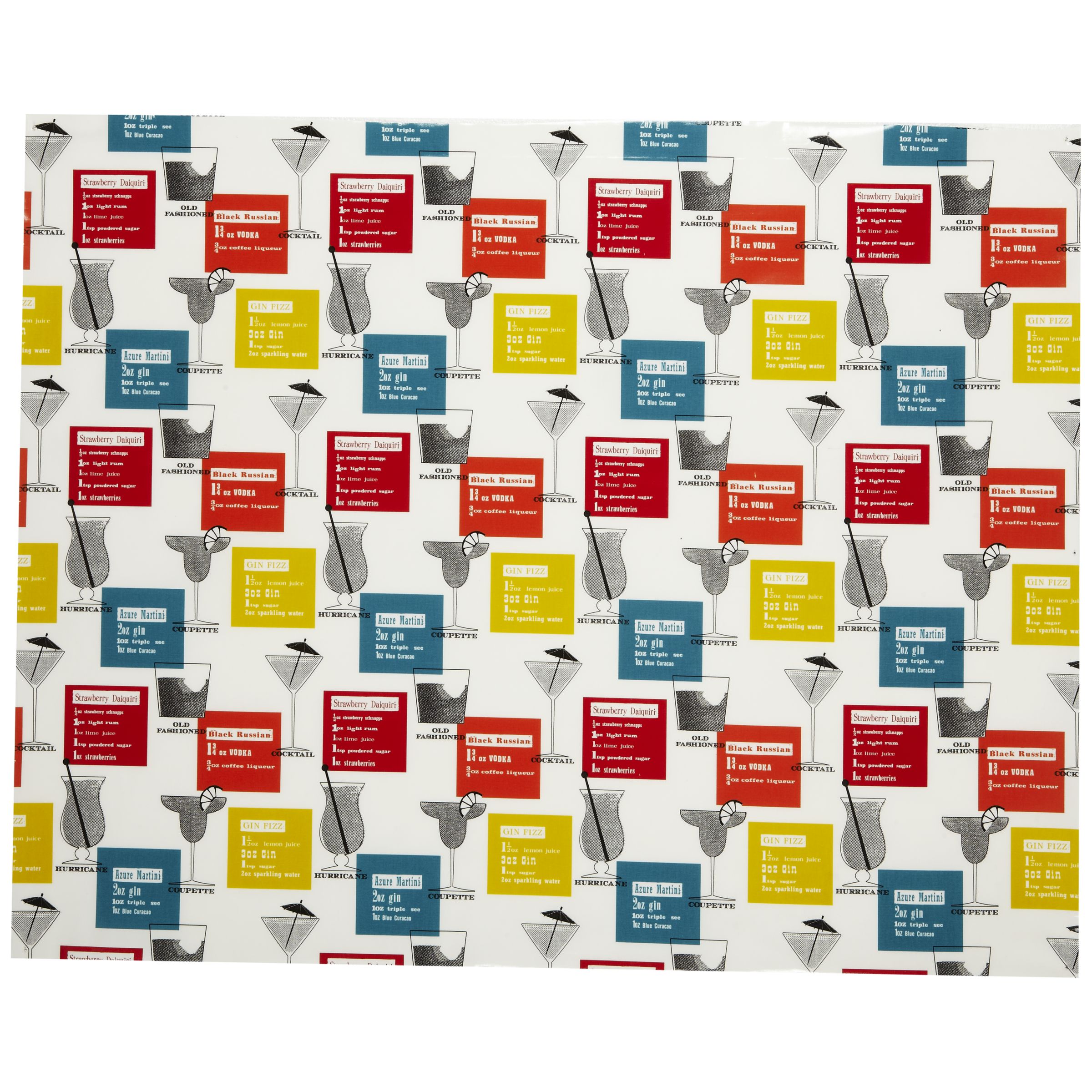 John Lewis Cocktails PVC Cut Length Tablecloth, Multi