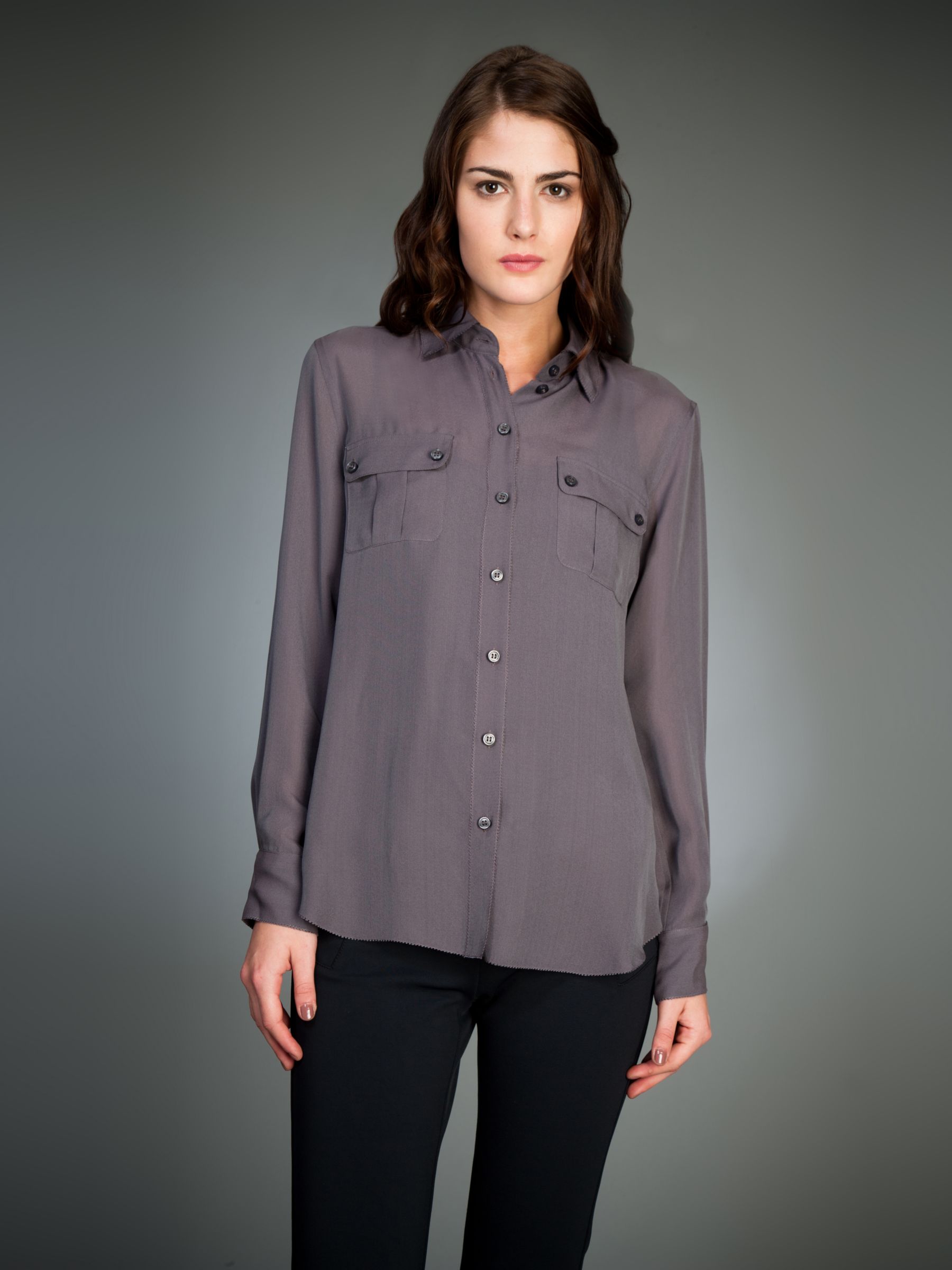 Damsel in a Dress Madison Blouse, Charcoal