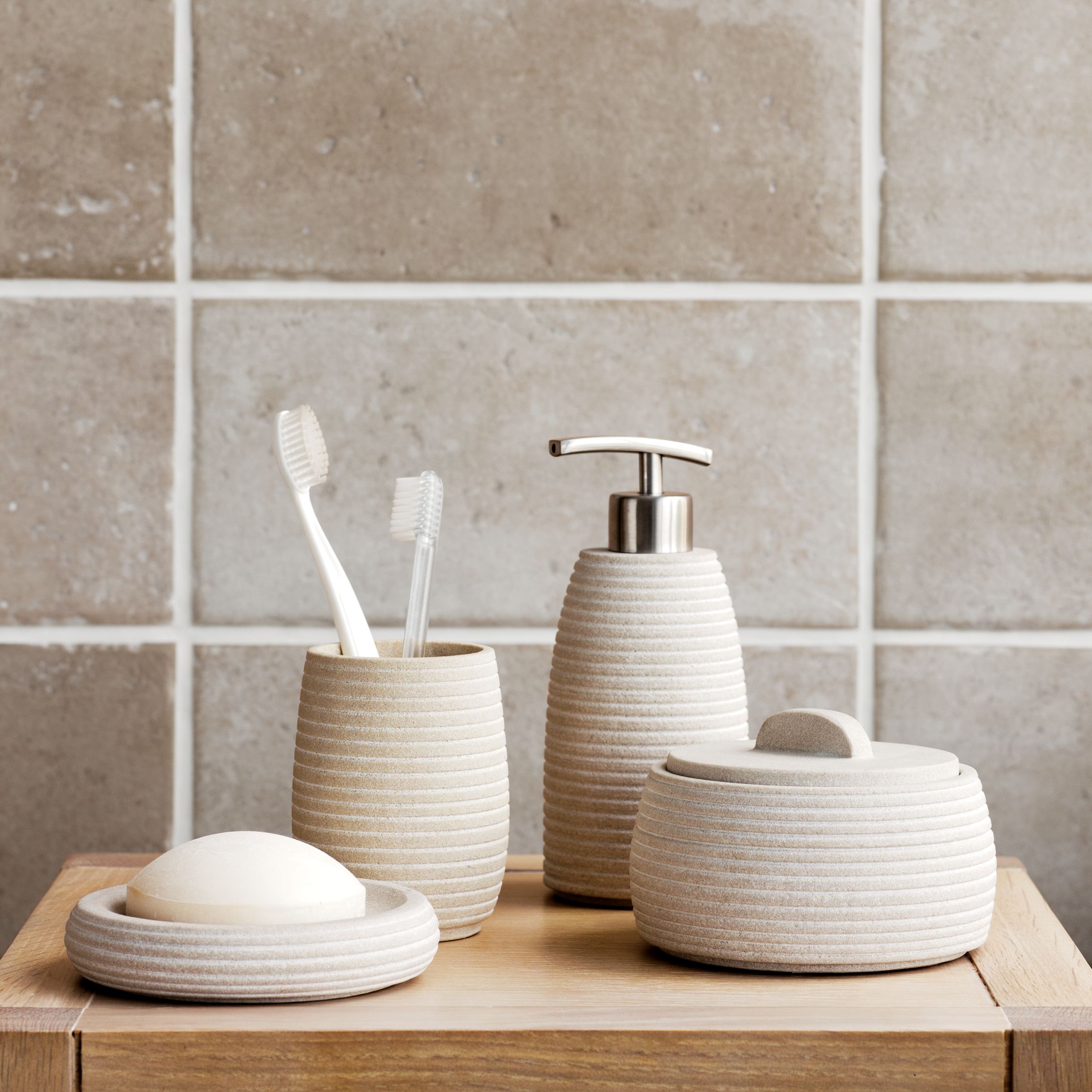 John Lewis Mint Sandstone Bathroom Accessories Range