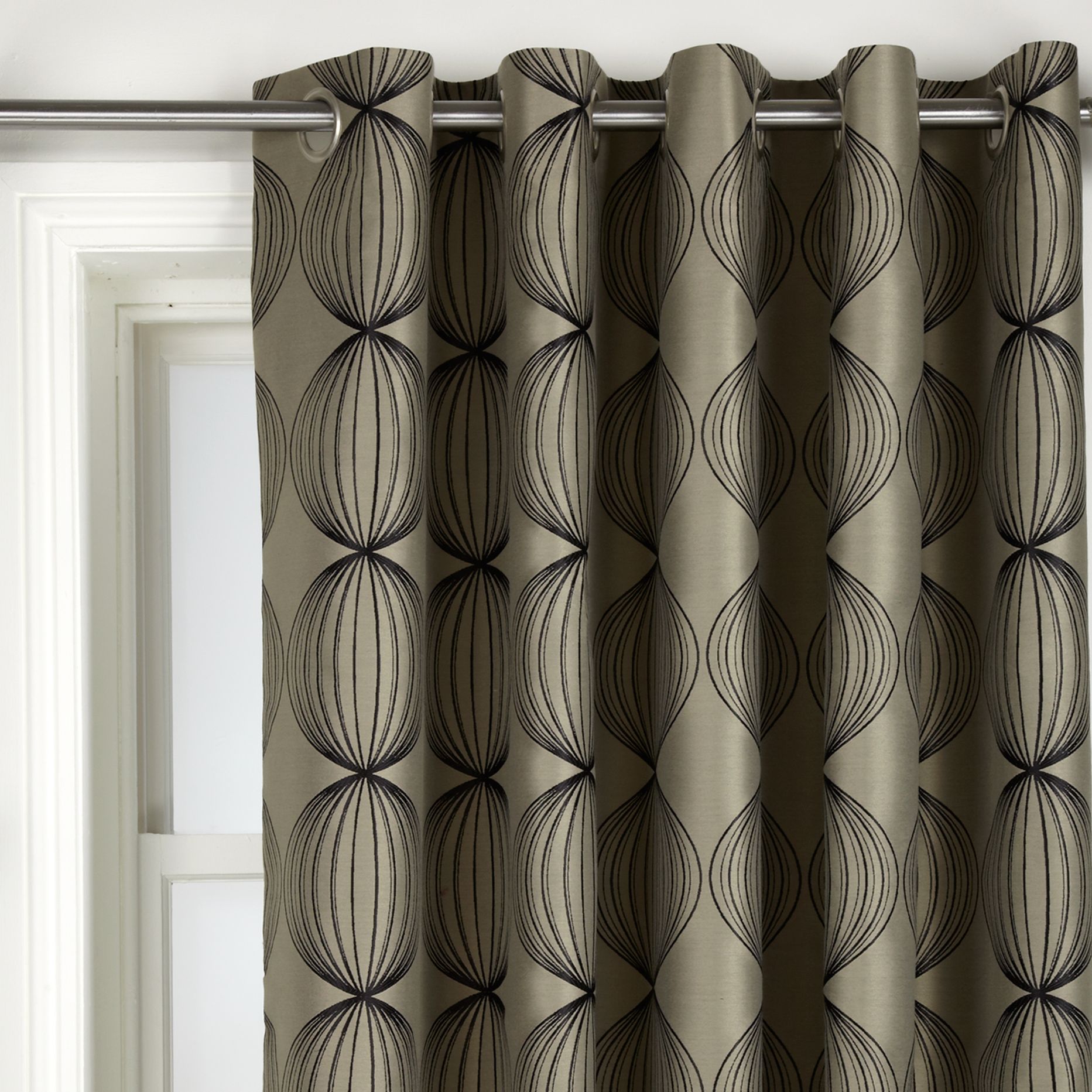 John Lewis Linear Globes Eyelet Curtains,