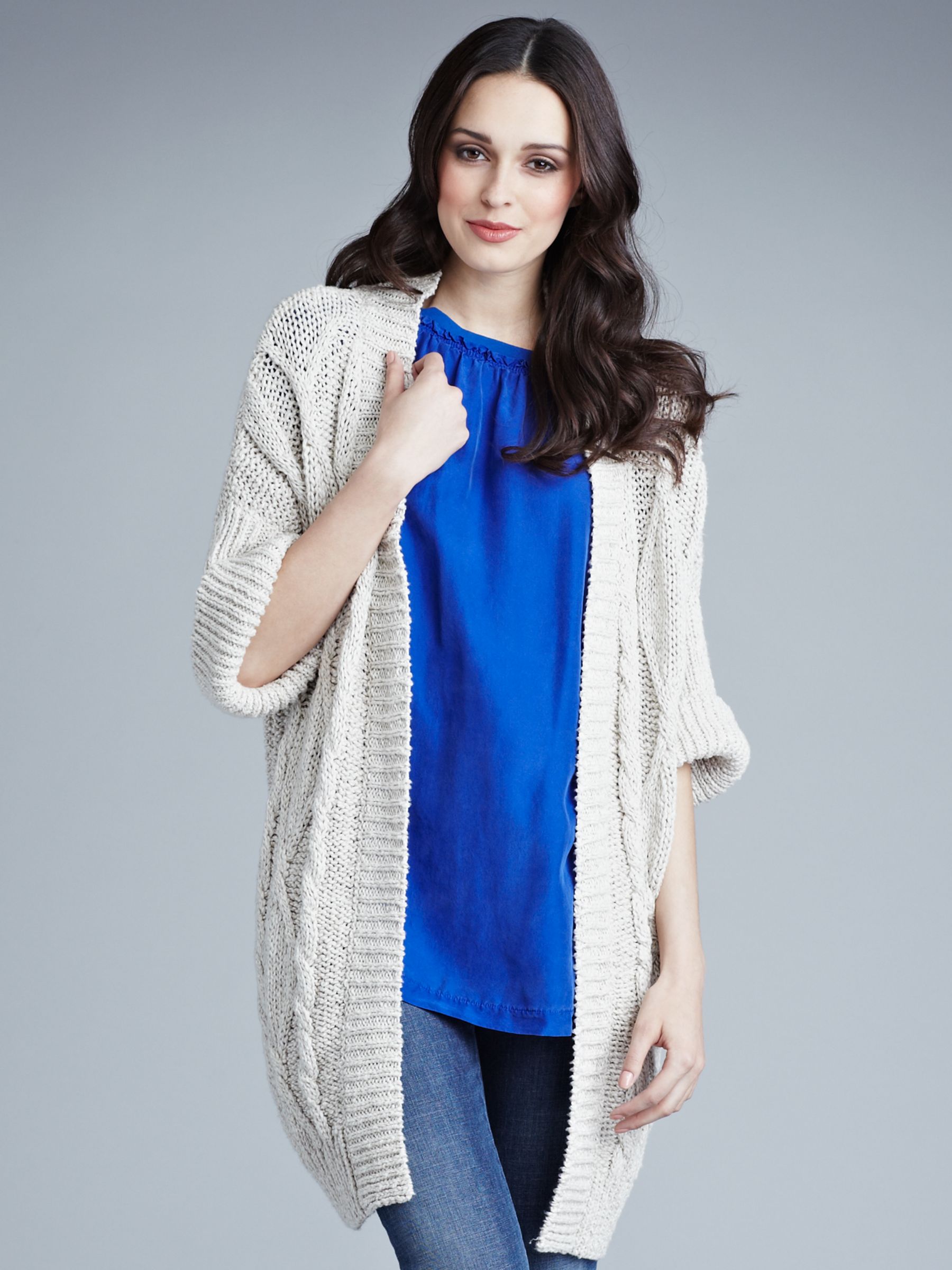 Weekend by MaxMara Flirt Edge To Edge Cardigan, Ivory at John Lewis