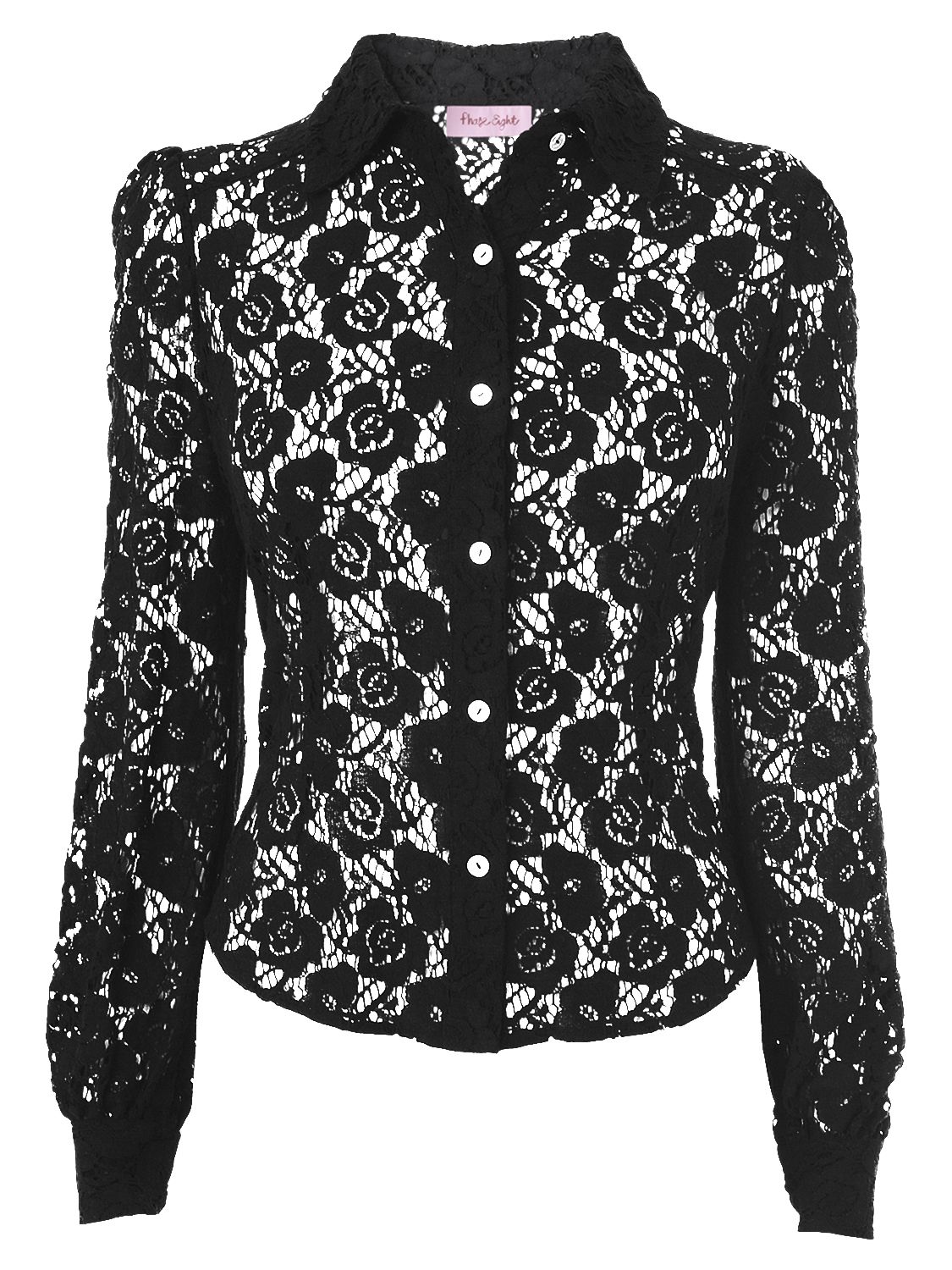 Phase Eight Lace Blouse, Black