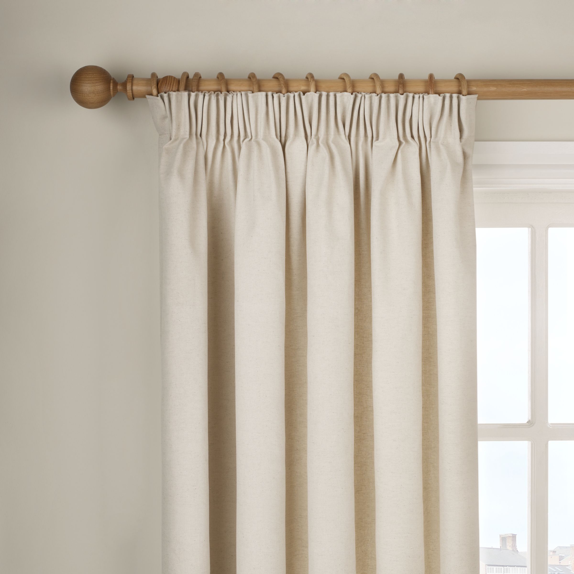 Cotlin Pencil Pleat Curtains, Pair,