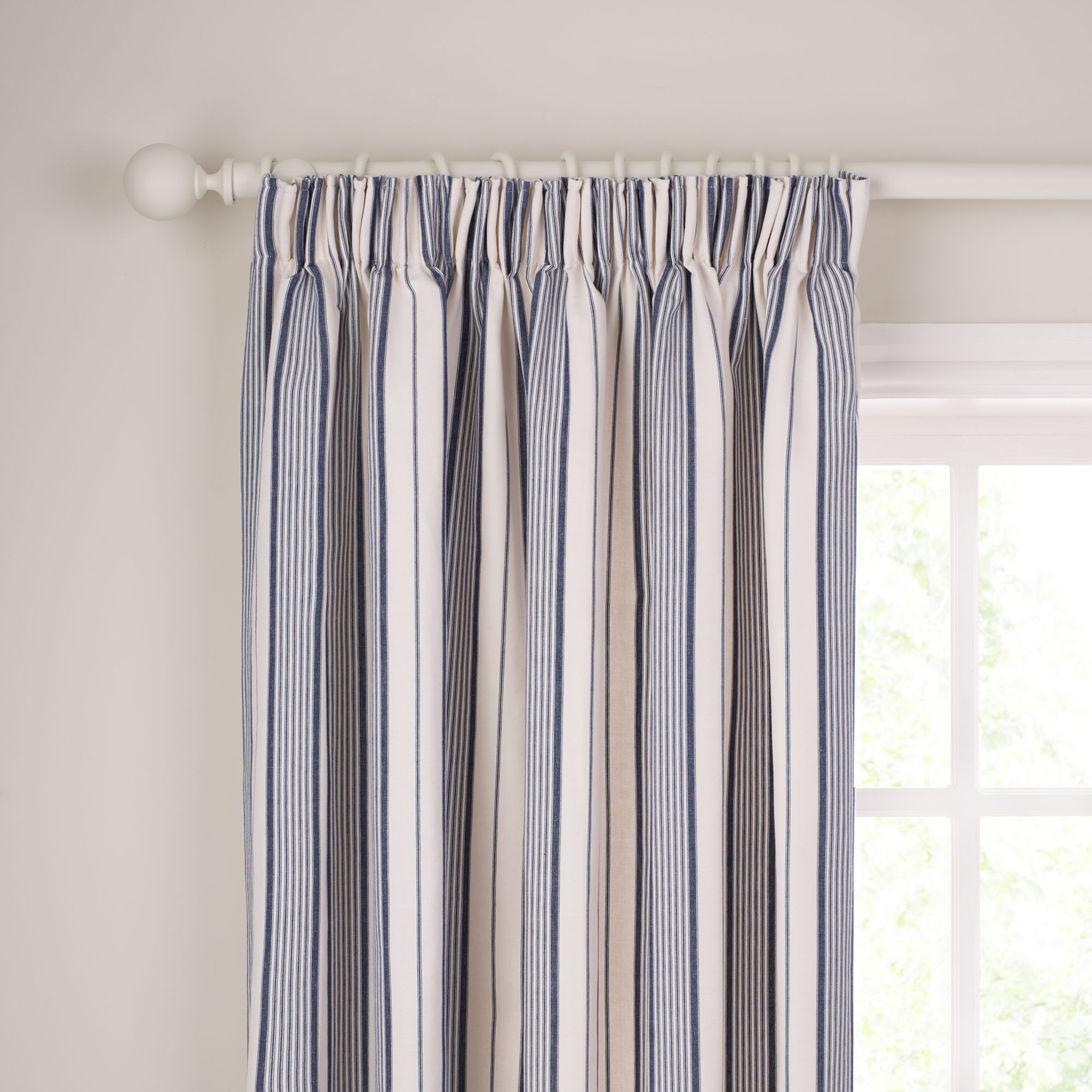 John Lewis Dorset Stripe Pencil Pleat Curtains,