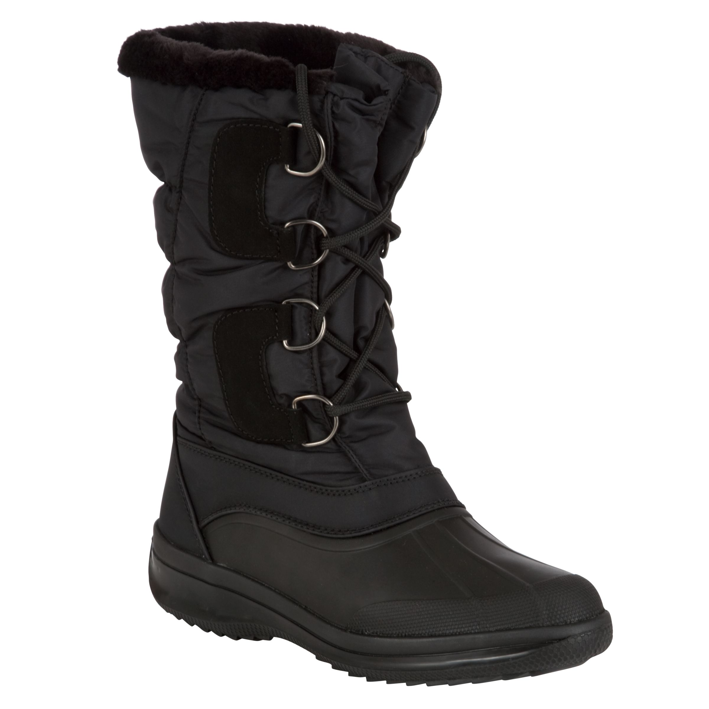 John Lewis Women Igloo Buckled Snow Calf Boots, Black