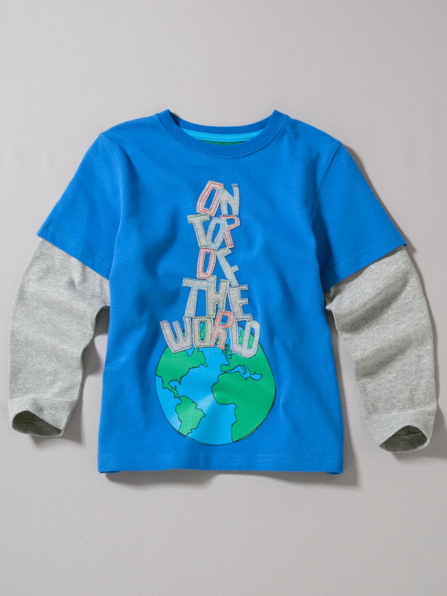 World Long Sleeve T-Shirt, Navy